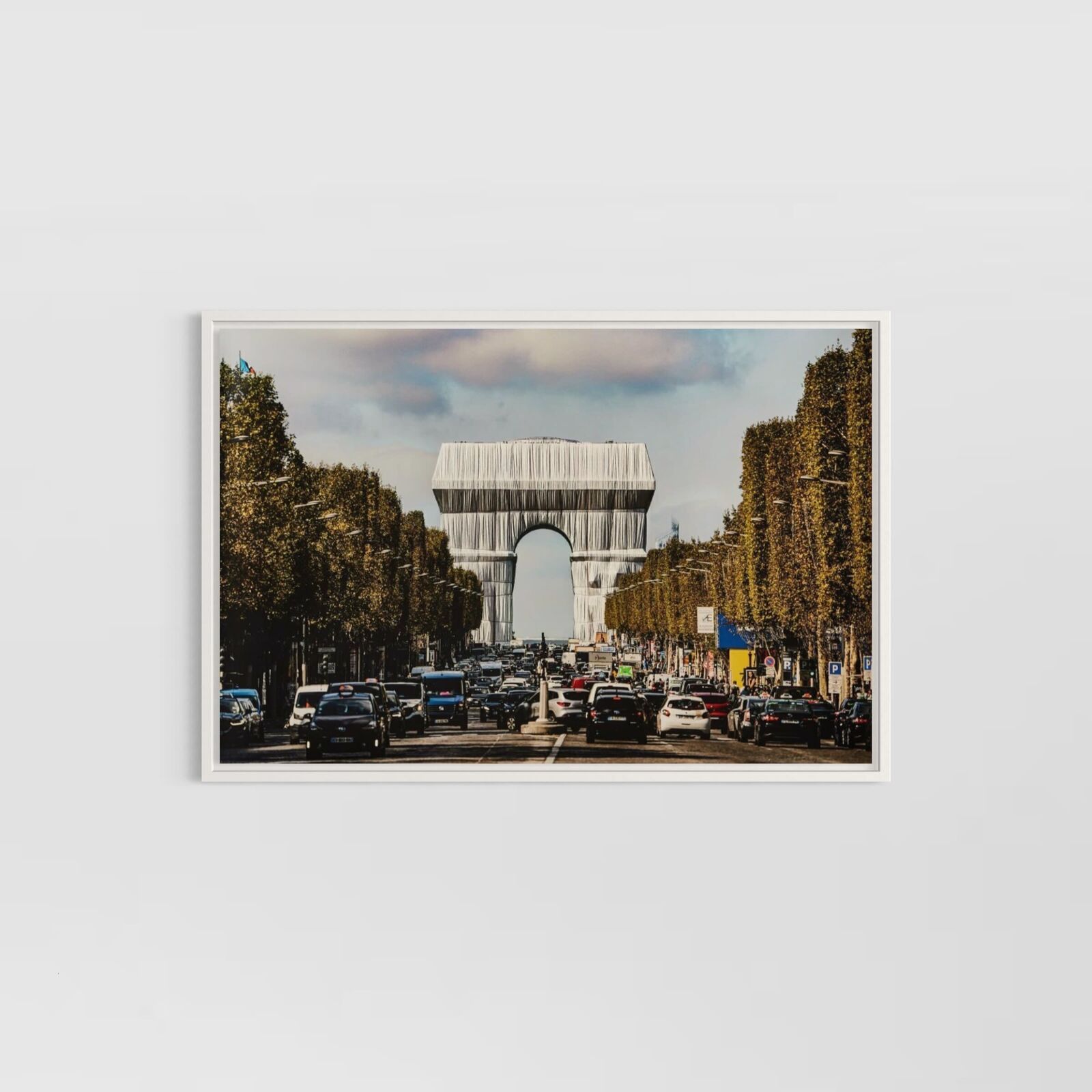Artwork by Christo, L'Arc de Triomphe, Wrapped, by Day, Made of Archival pigment print on Ilford Galerie Smooth Pearl paper 