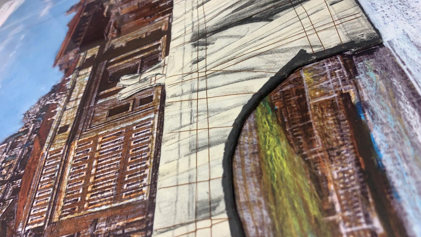 Artwork by Christo, Ponte Sant’Angelo, Wrapped, Made of Collage on lithograph 