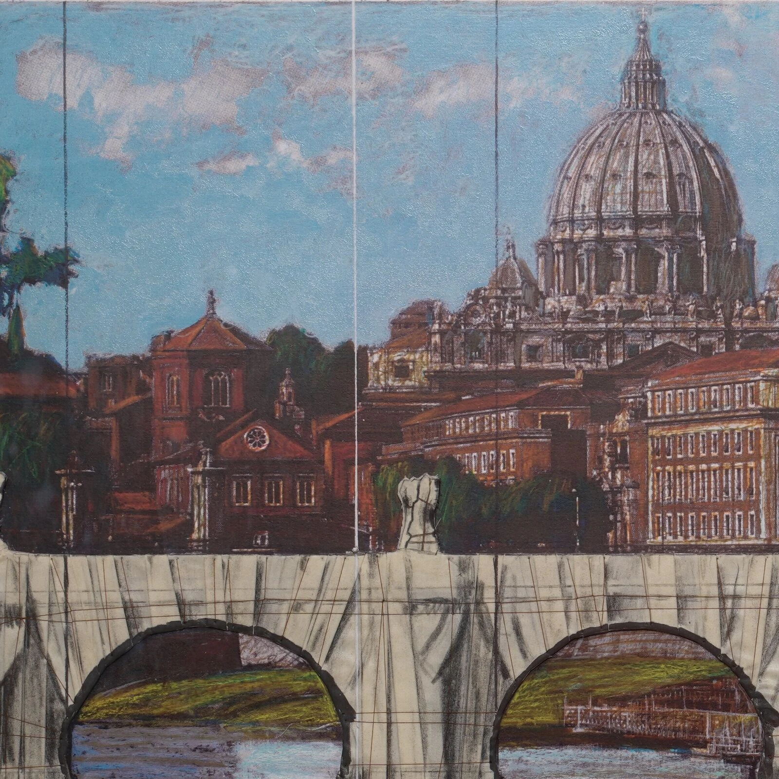 Ponte Sant’Angelo, Wrapped by Christo, 2011
