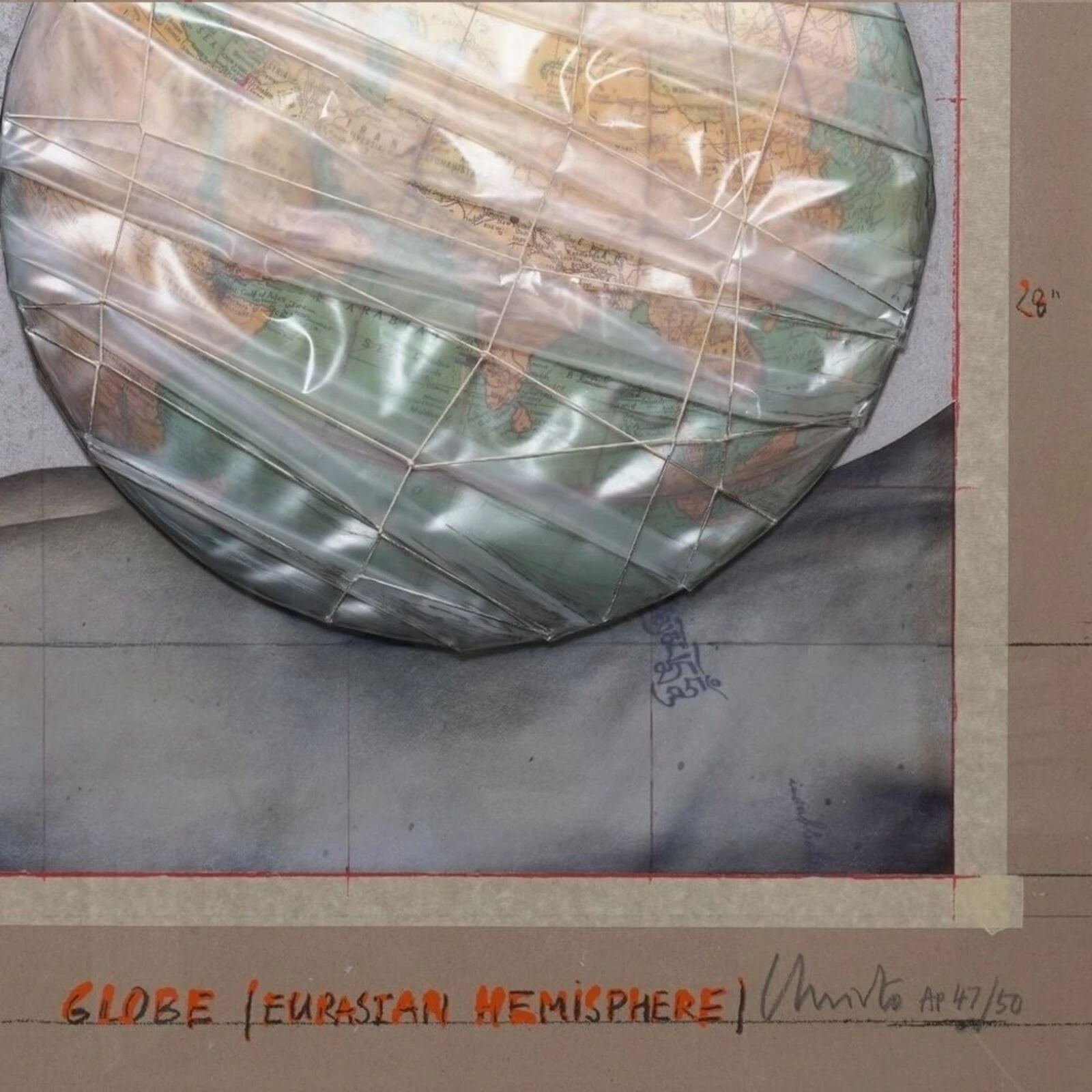 Wrapped Globe (Eurasian Hemisphere) by Christo, 2019