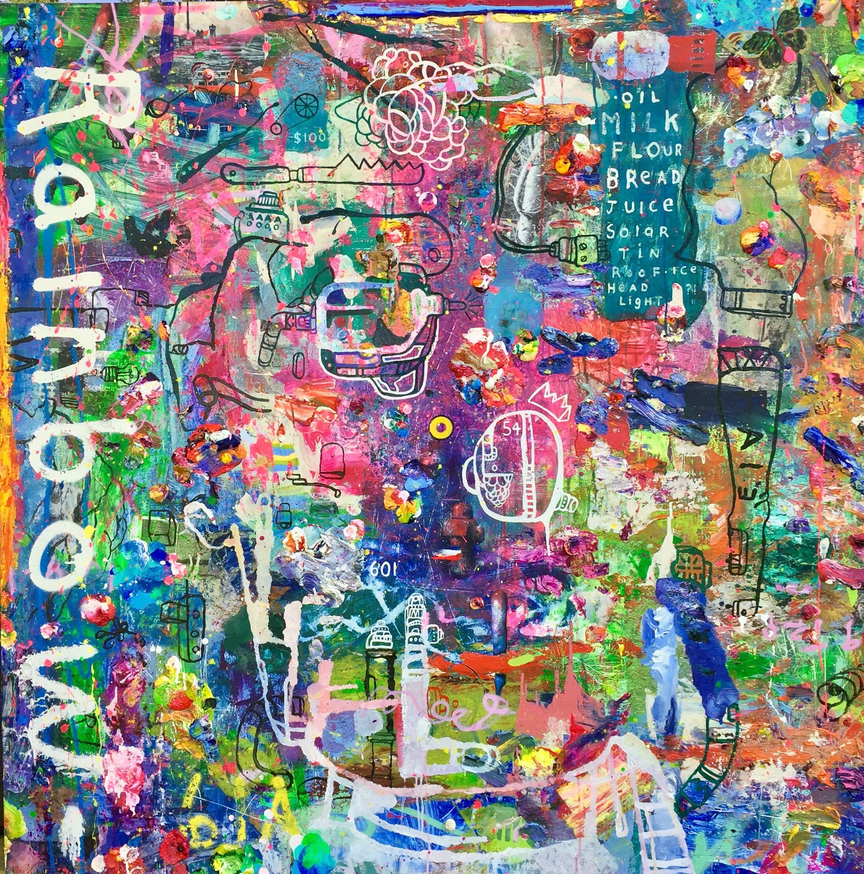 Artwork by Christopher Knights, Along The Valley Road, Made of Oil, Acrylic, And Mixed Media 
