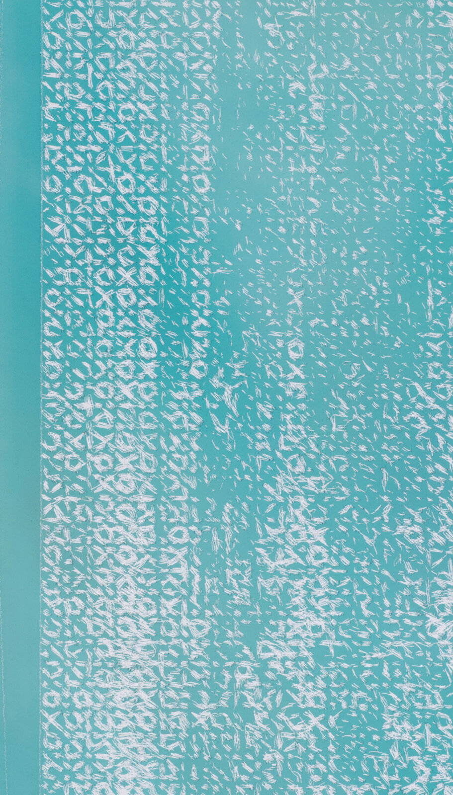 Artwork by Christopher Russell, Cascades #3, Made of Pigment print sliced and scratched with a razor 