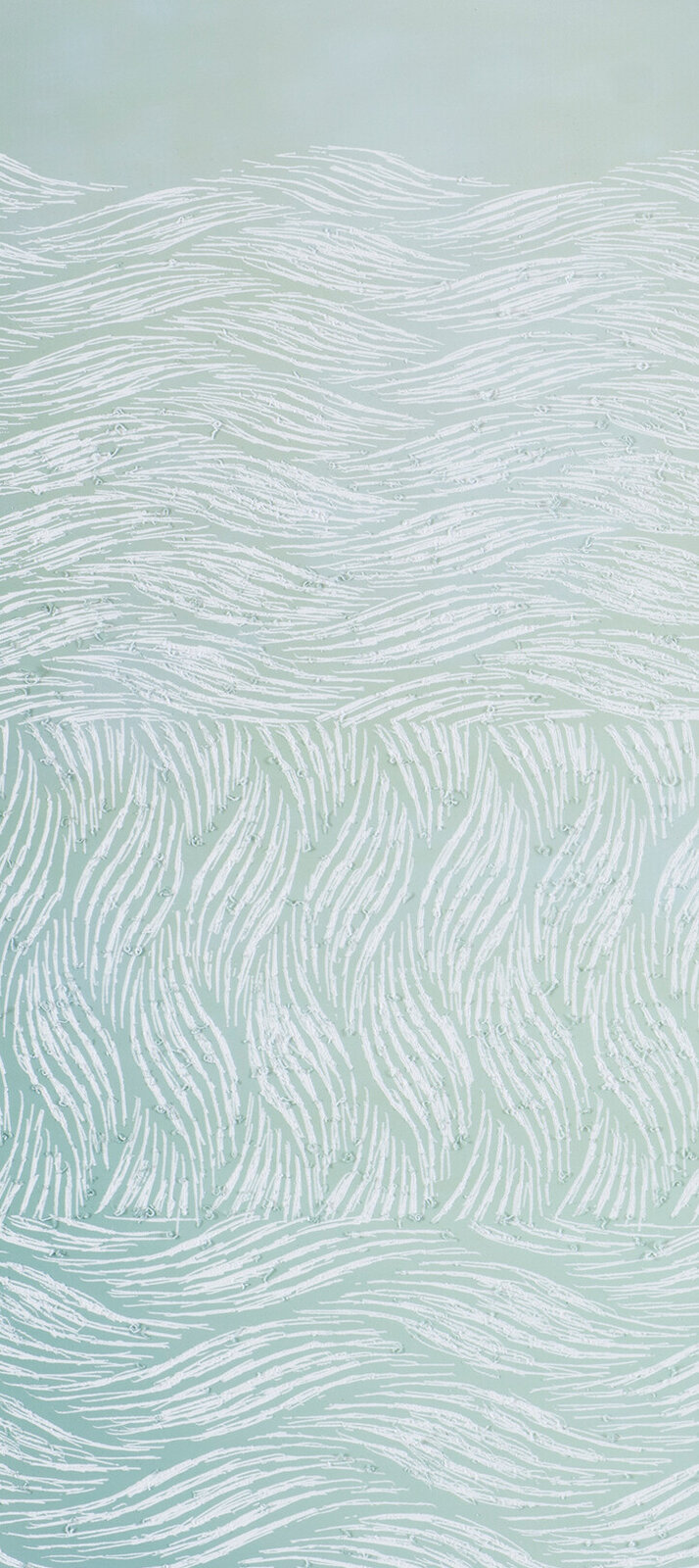 Artwork by Christopher Russell, Willamette Falls #2, Made of Pigment print sliced and scratched with a razor 