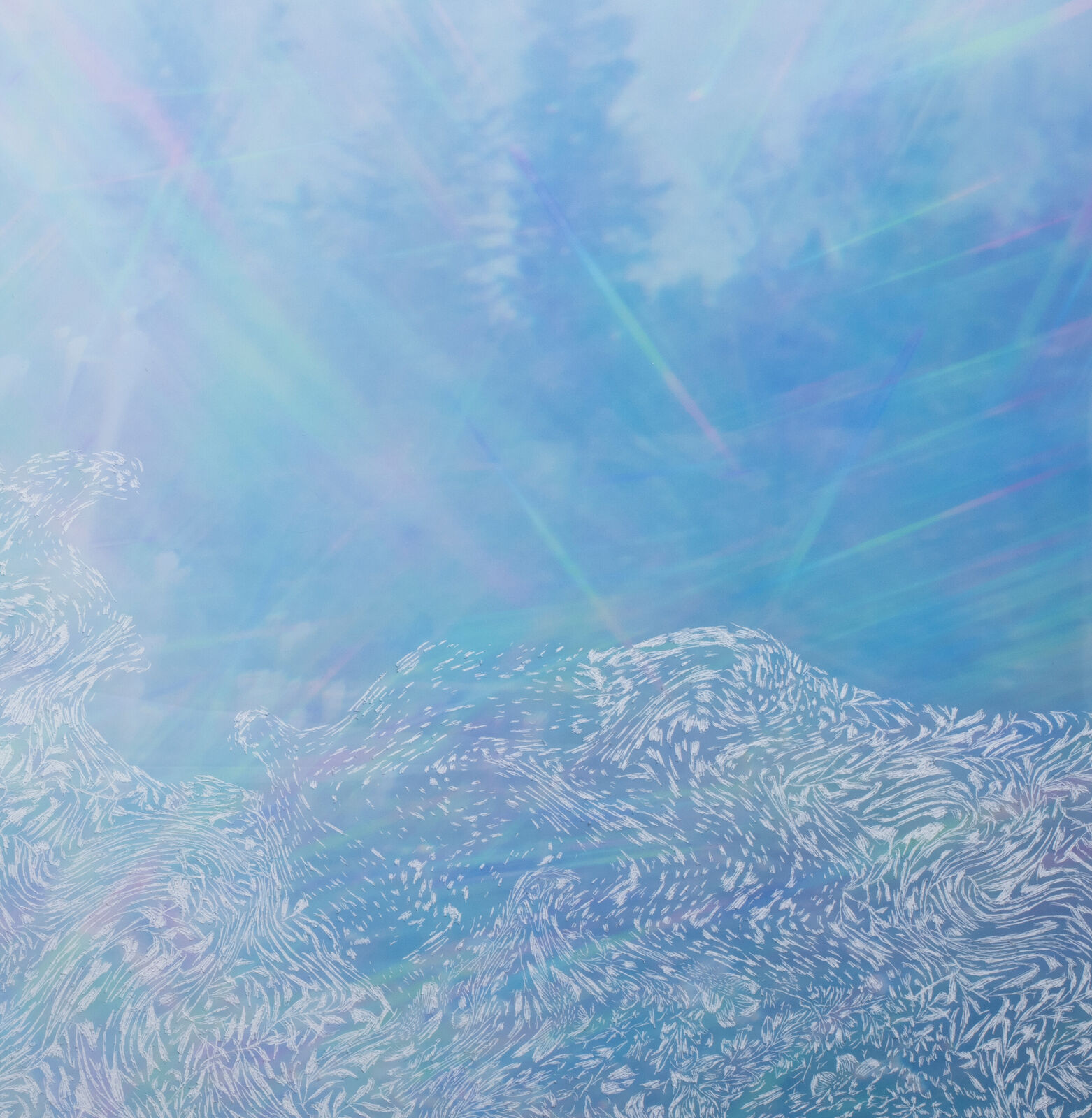 Artwork by Christopher Russell, The Spangle Maker 13, Made of Pigment print scratched with a razor 