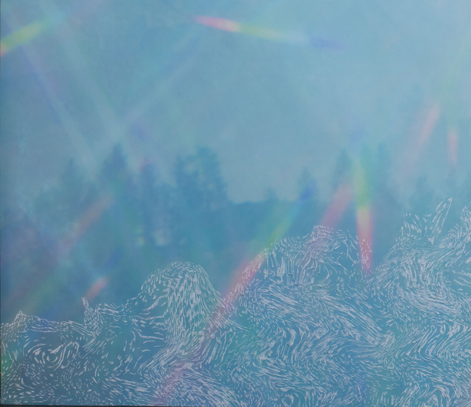 Artwork by Christopher Russell, The Spangle Maker 17, Made of Pigment print scratched with a razor 