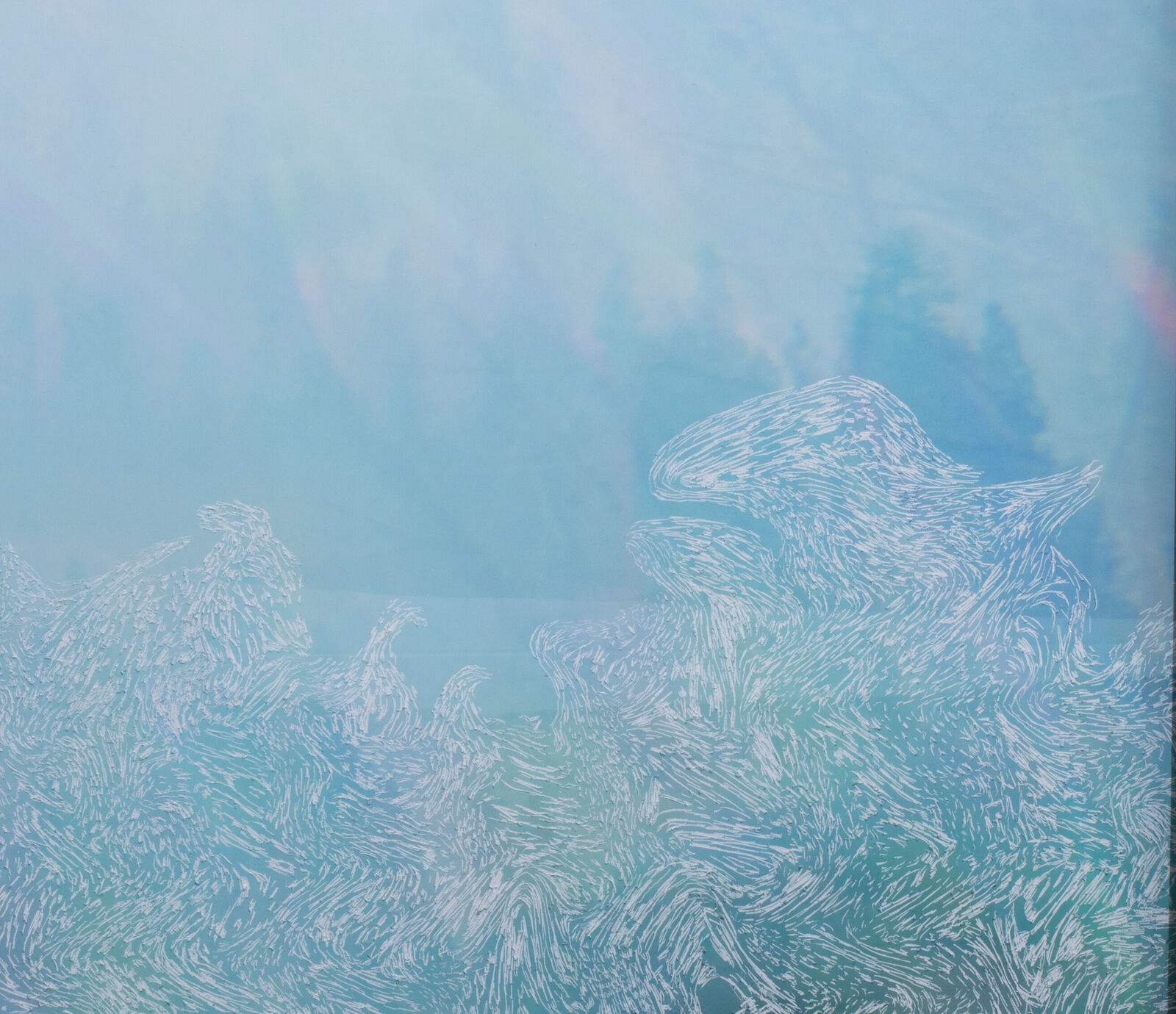 Artwork by Christopher Russell, The Spangle Maker 17, Made of Pigment print scratched with a razor 