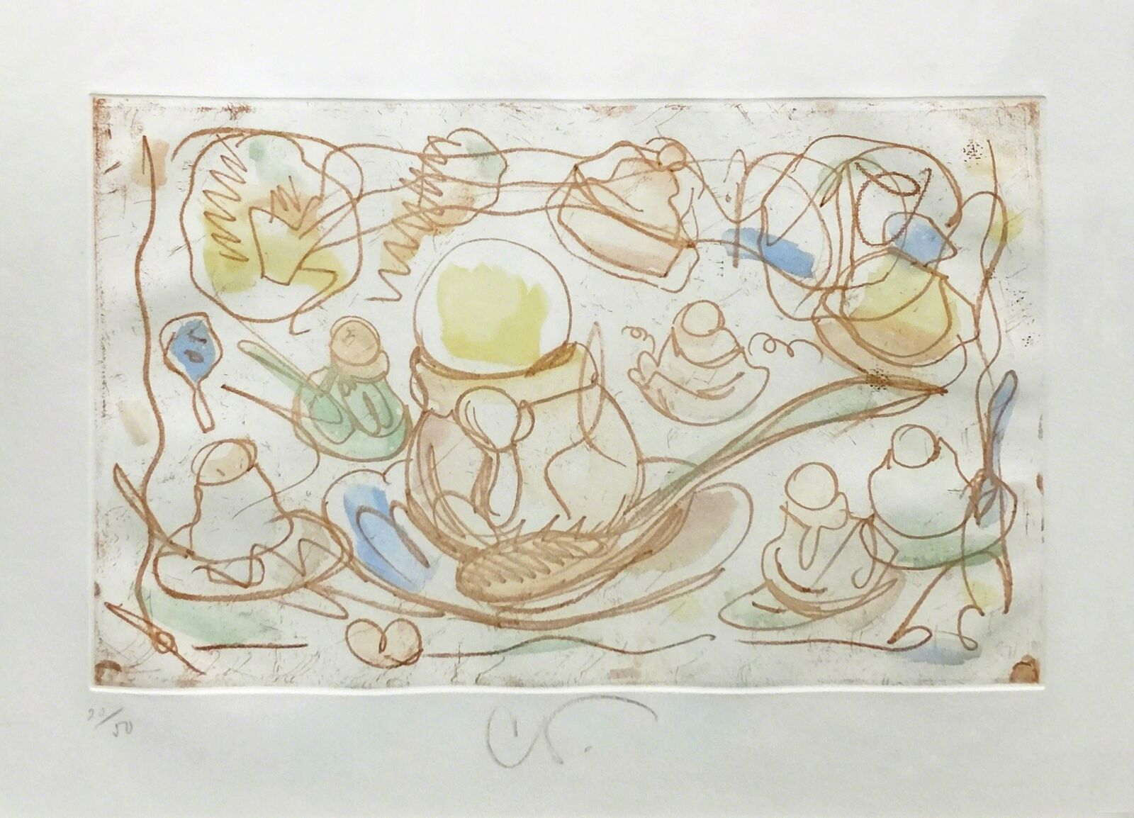 Artwork by Claes Oldenburg, ICE CREAM DESSERTS, Made of Etching & Aquatint On Paper 