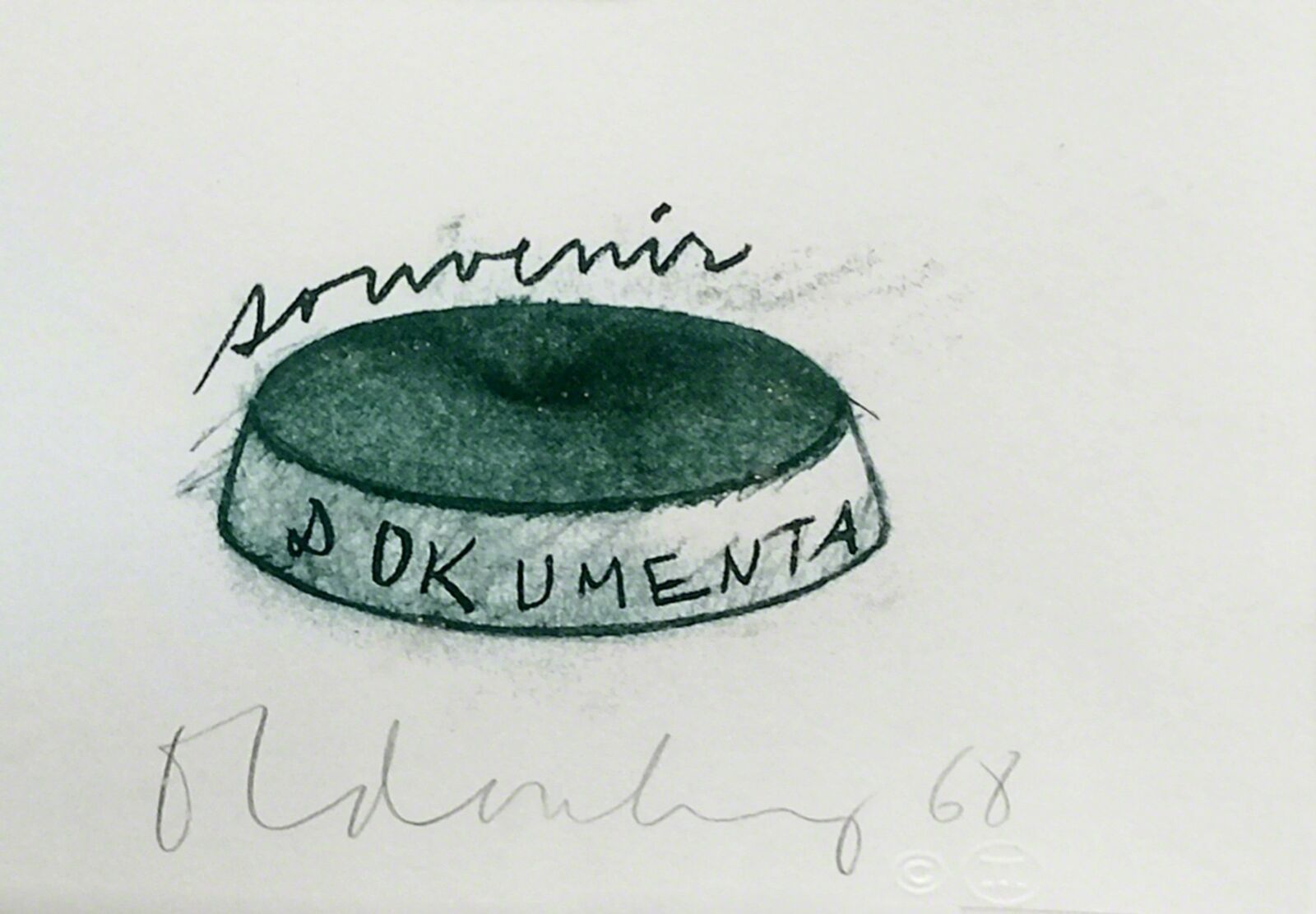 Artwork by Claes Oldenburg, NOTES (KASSEL), Made of Embossed Lithograph 