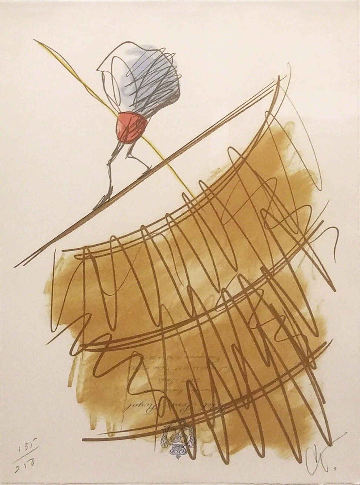 SHUTTLECOCK ON A HIGH WIRE by Claes Oldenburg, 1995