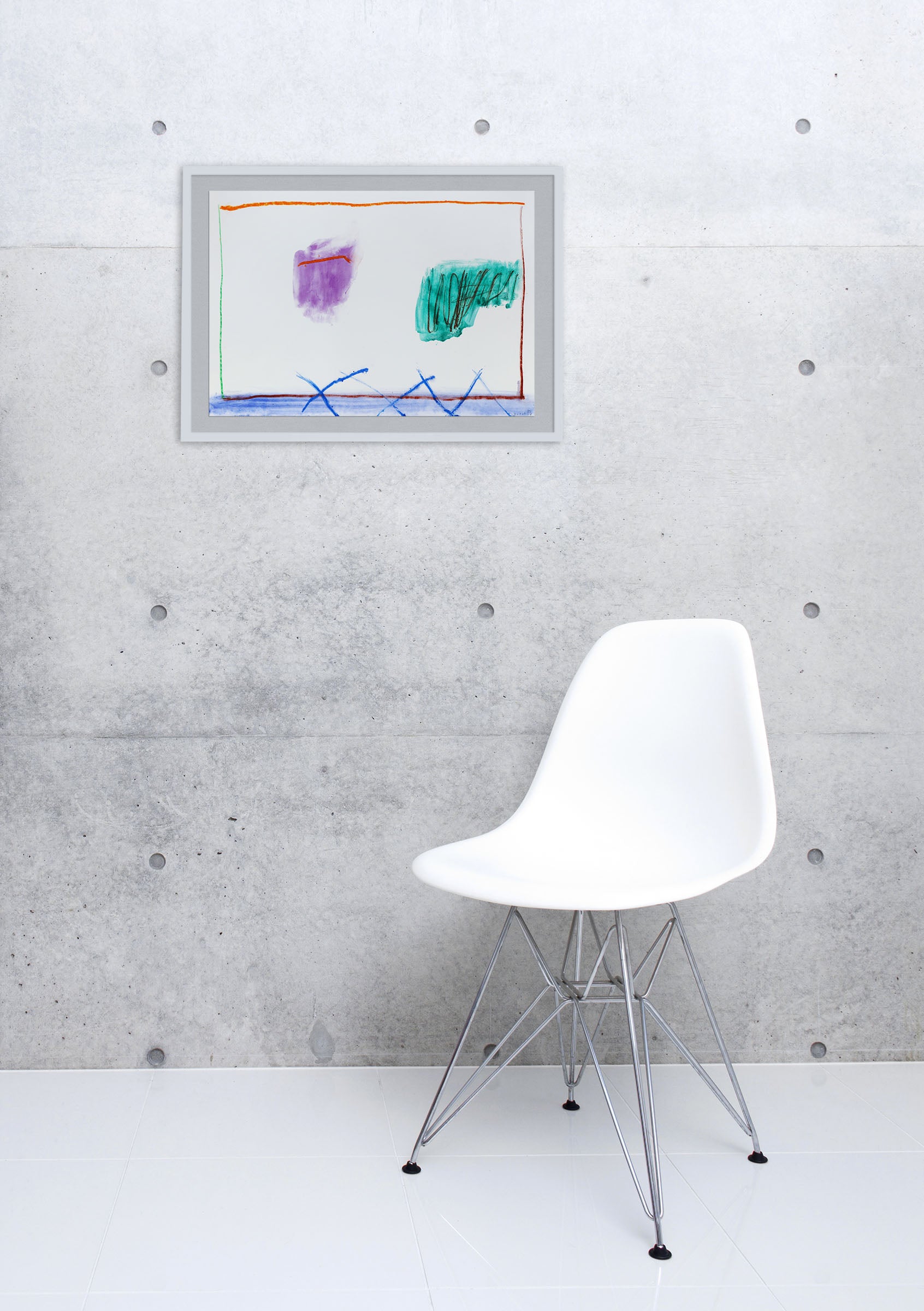 Artwork by Claude Tétot, Untitled 4, Made of Oil and acrylic on paper 