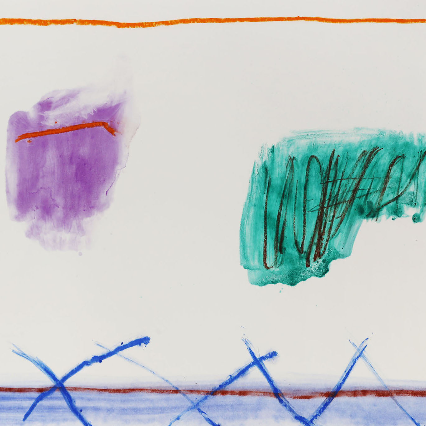 Artwork by Claude Tétot, Untitled 4, Made of Oil and acrylic on paper 