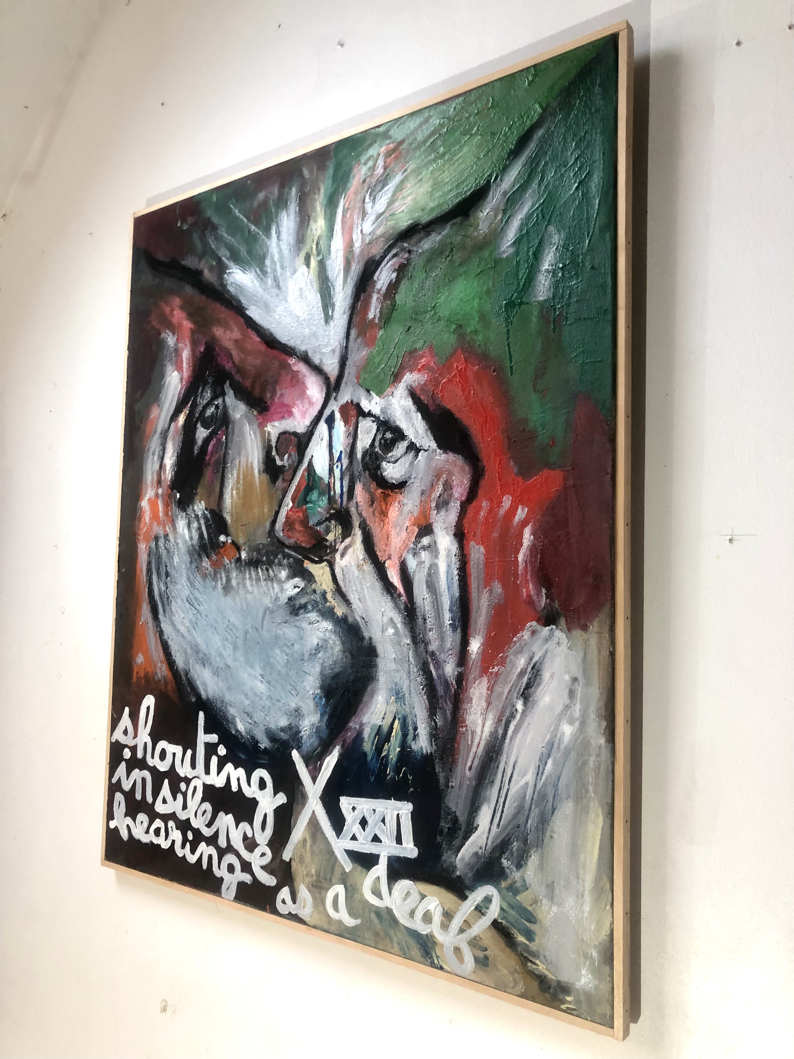 A painting of a man with a beard and mustache.