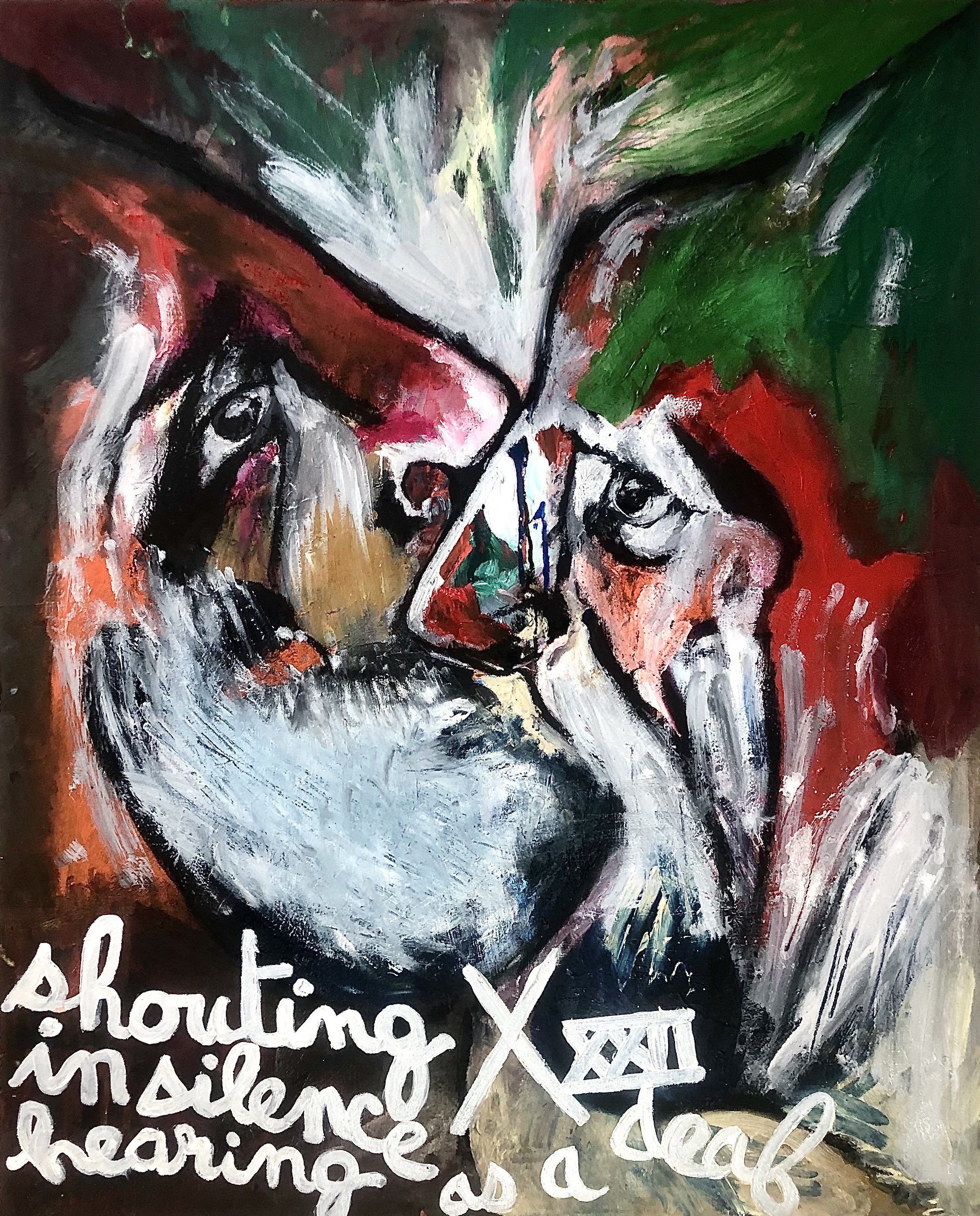 A painting of a man with a beard and mustache.