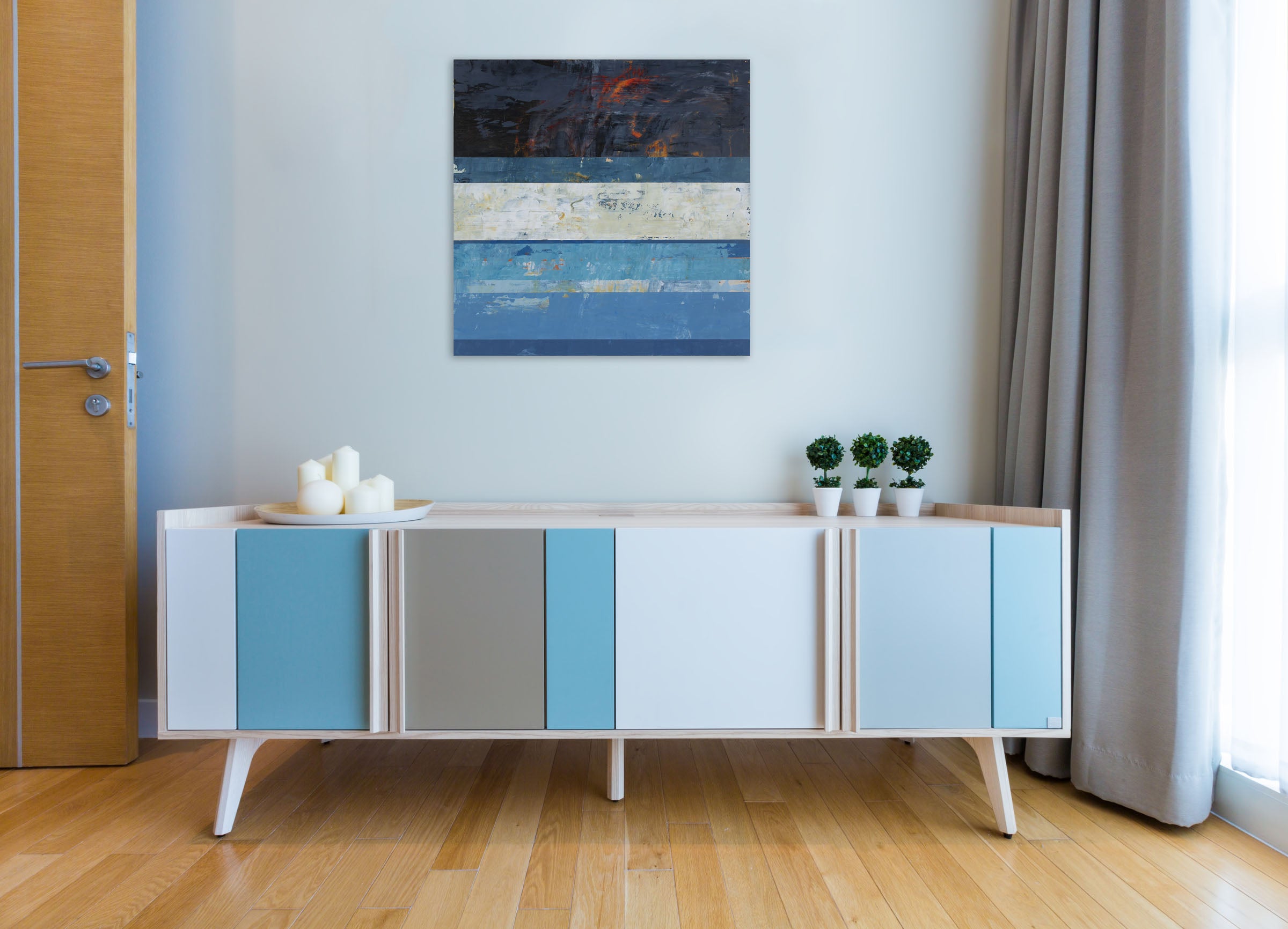 Artwork by Clay Johnson, The Big Spill, Made of Acrylic on wood panel 