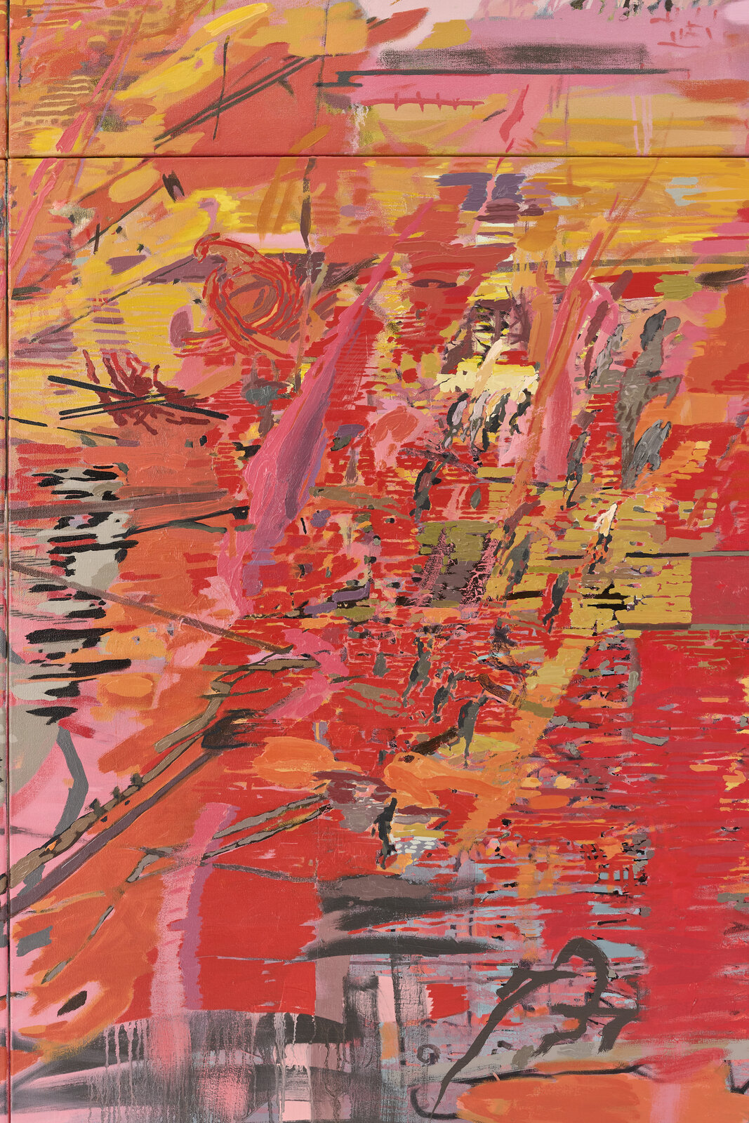 Artwork by Clive van den Berg, Fugitive Marks I, Made of Oil on canvas 