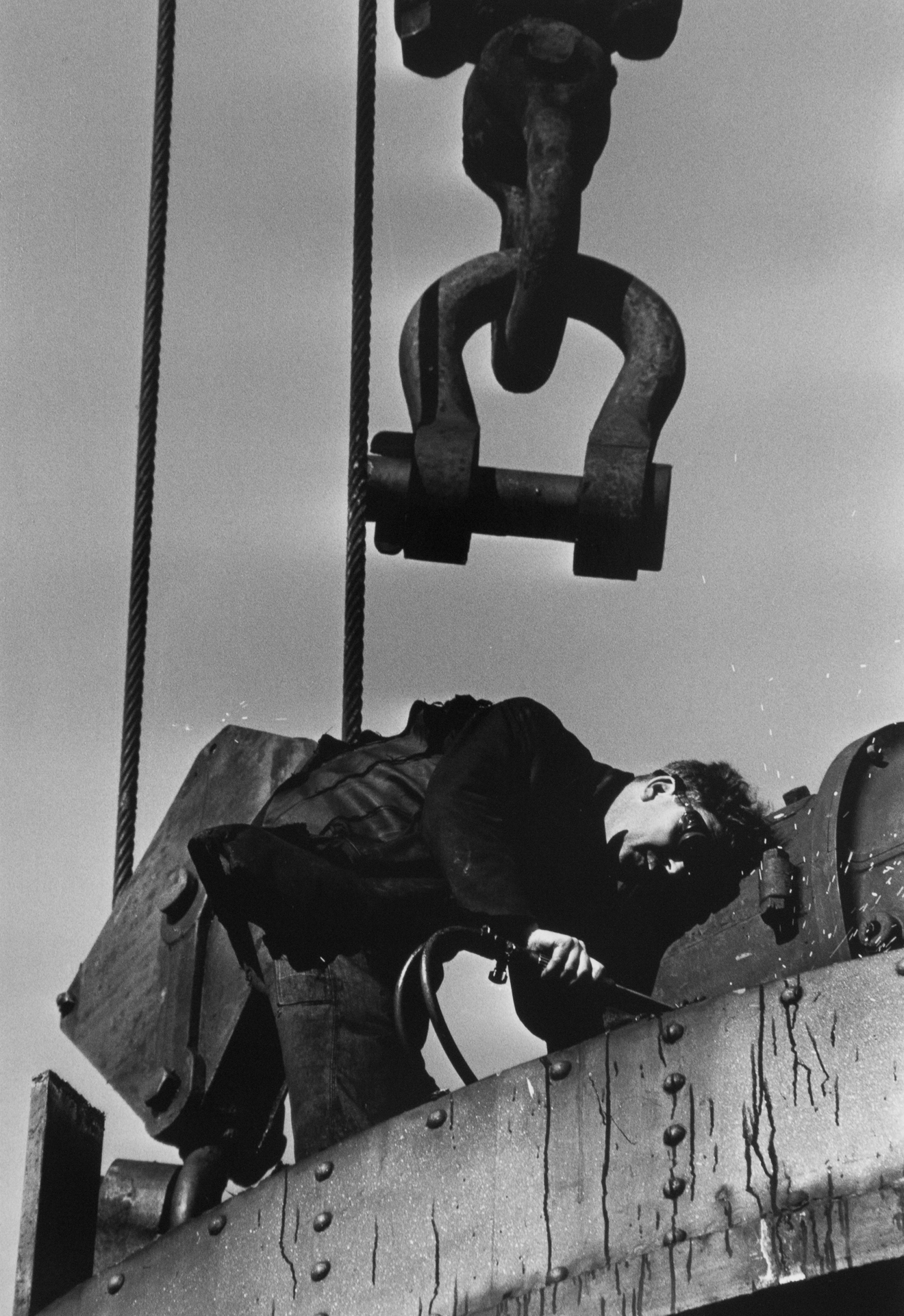 Welder at Swan Hunter’s Shipyard by Colin Jones, 1963