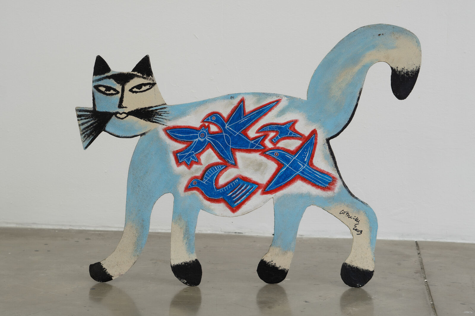 Chat Bleu Avec Des Oiseaux by Corneille, 2003