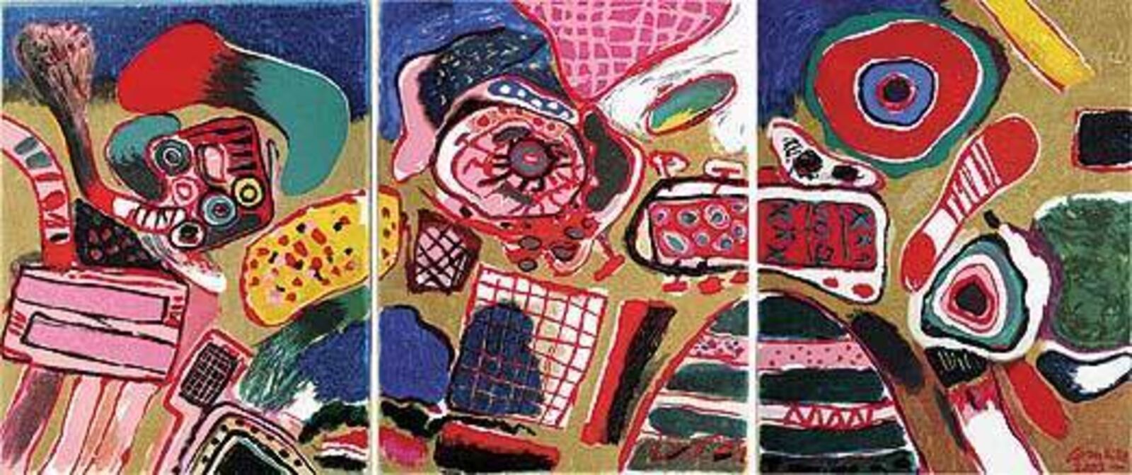 a painting of a group of people in a room