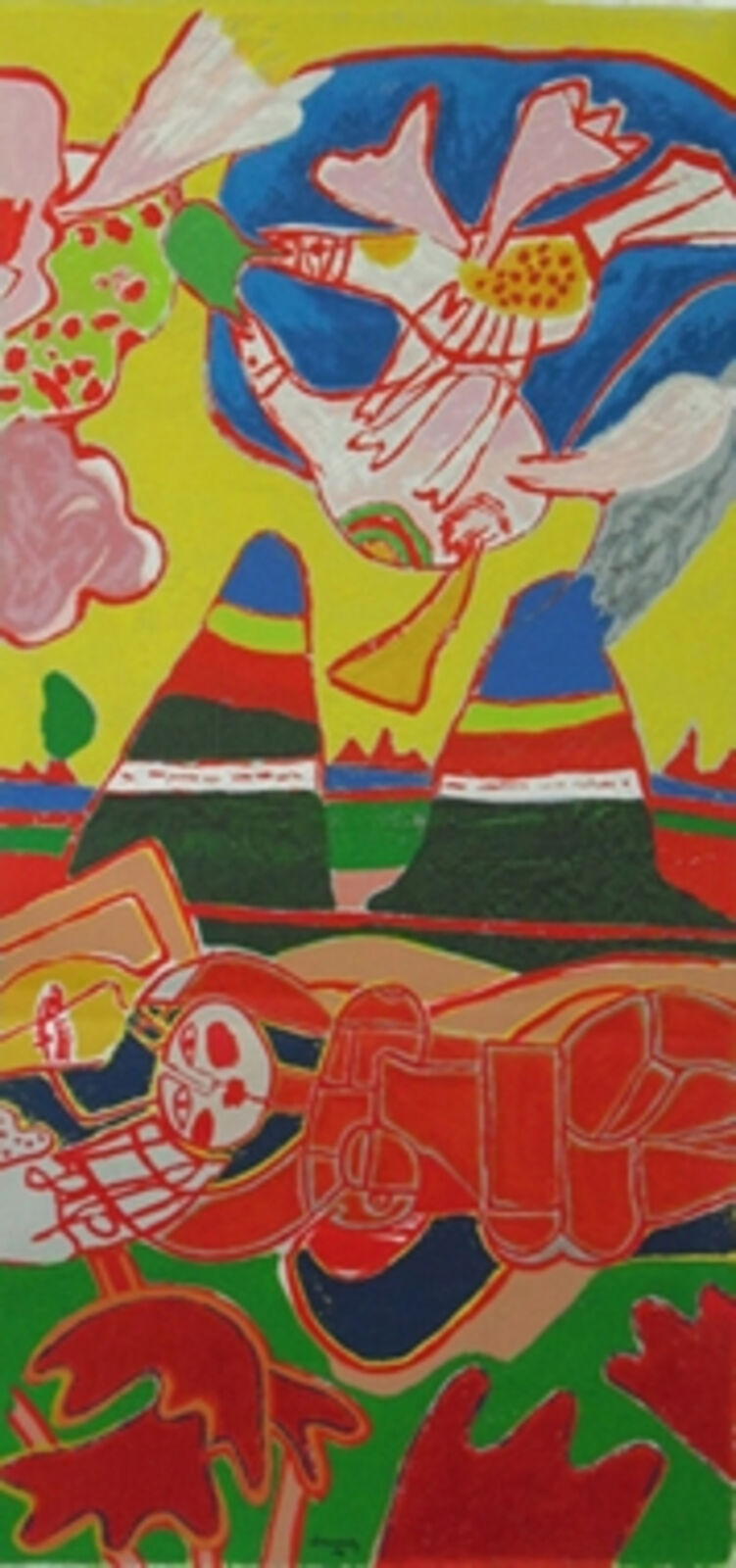 Artwork by Corneille, Love Birds, Made of Terragraph on Canvas 