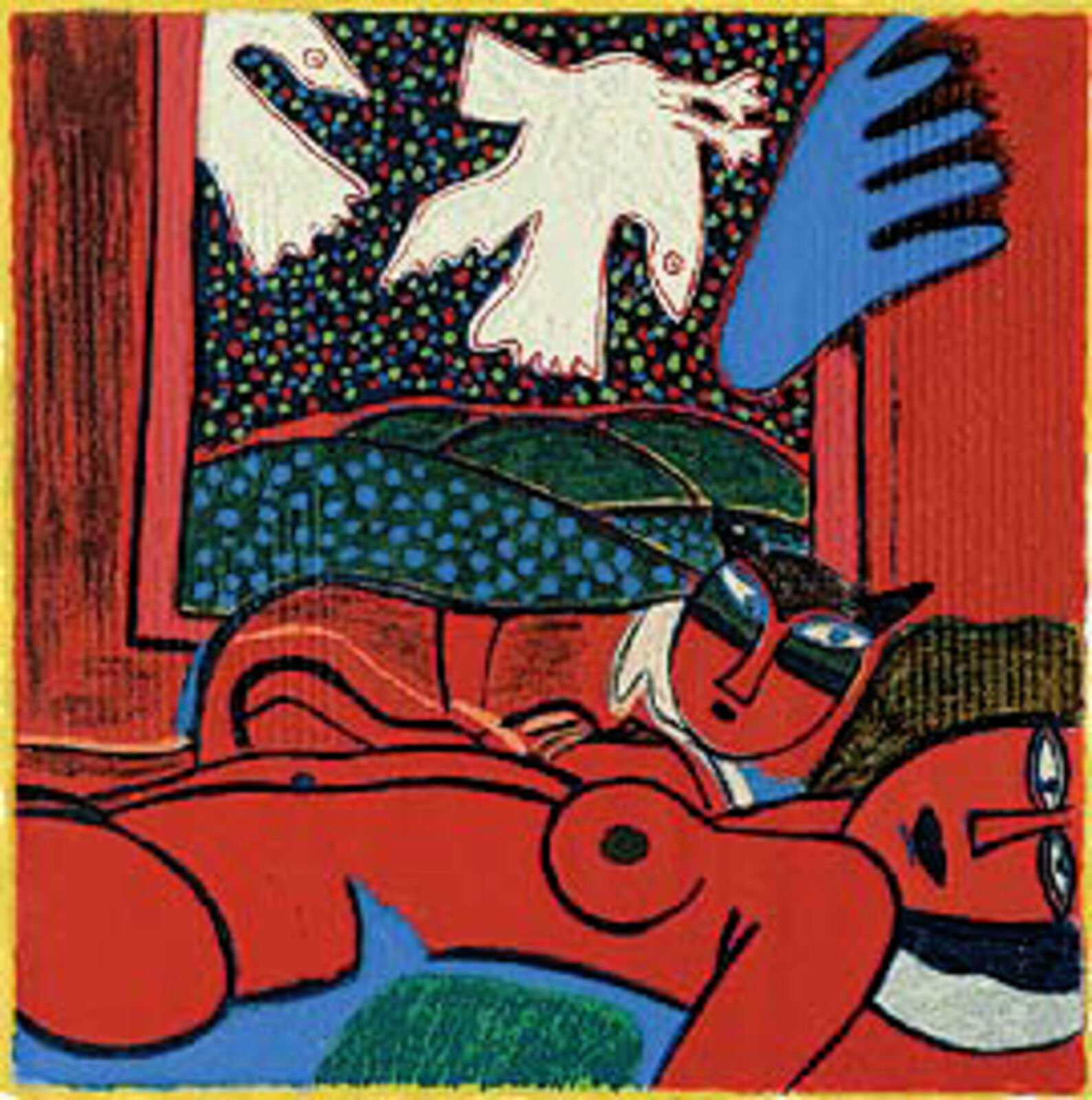 Artwork by Corneille, China Suite, Made of Terragraph on Canvas 