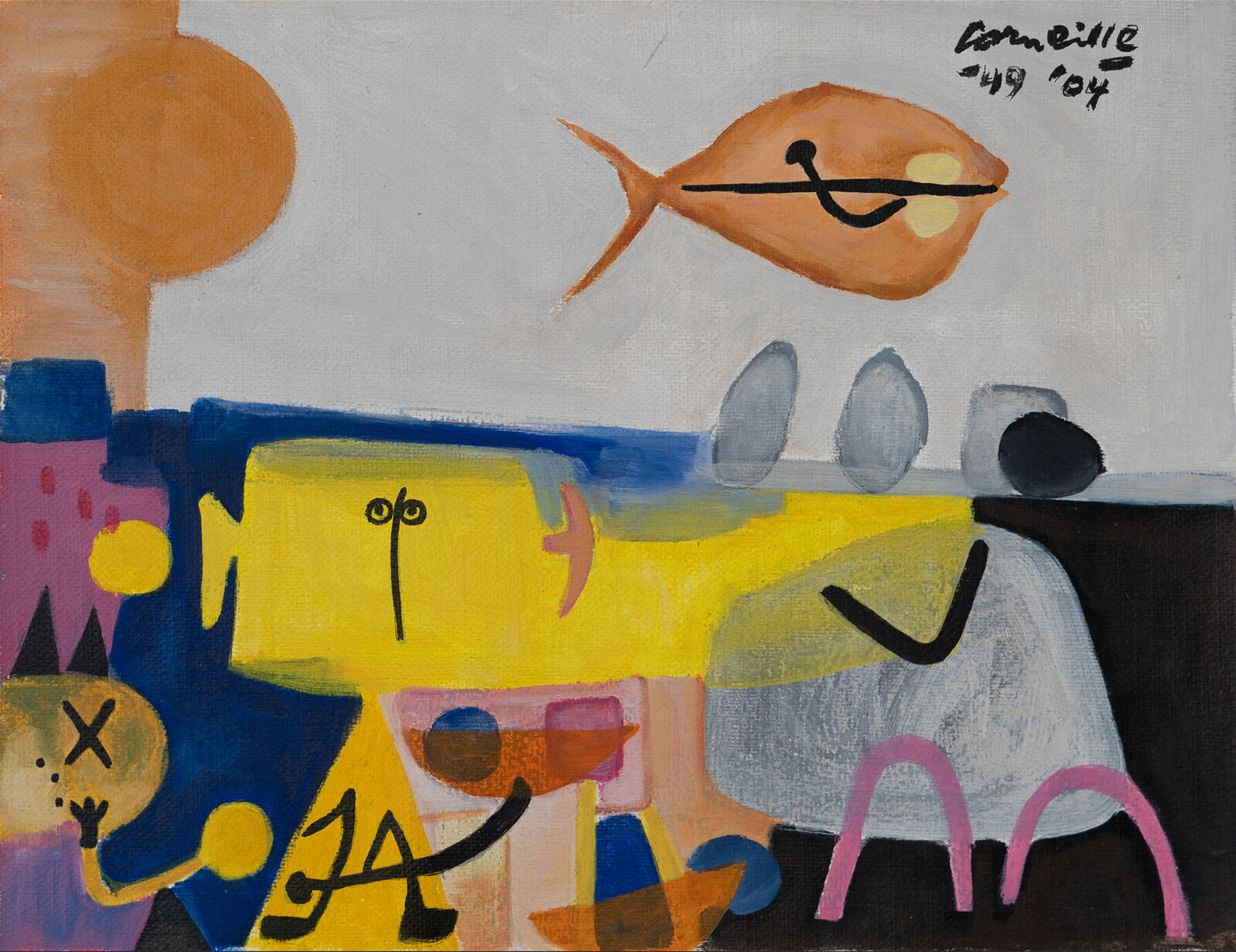 Artwork by Corneille, Untitled, Made of Acrylic on Canvas 