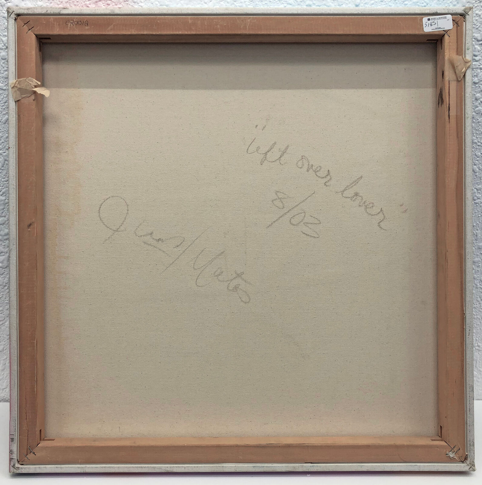 A painting on a wall with graffiti on it. 