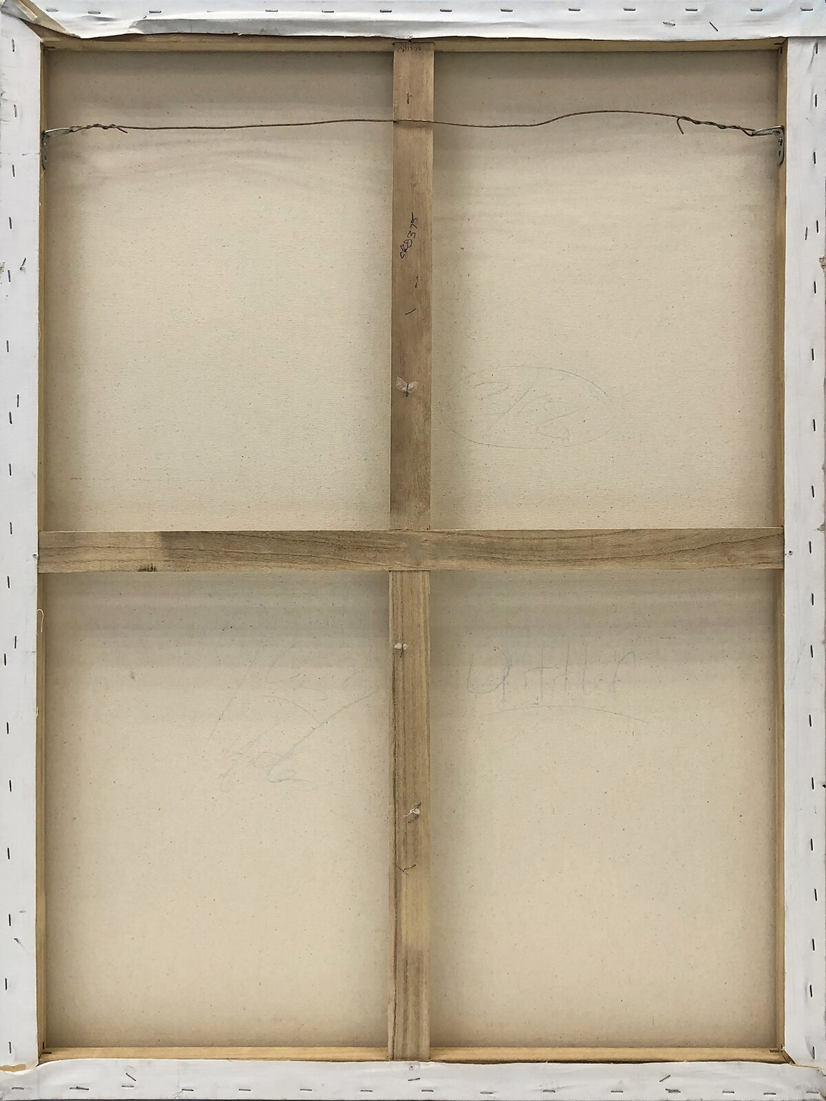 A painting of a woman's eye on a colorful background.