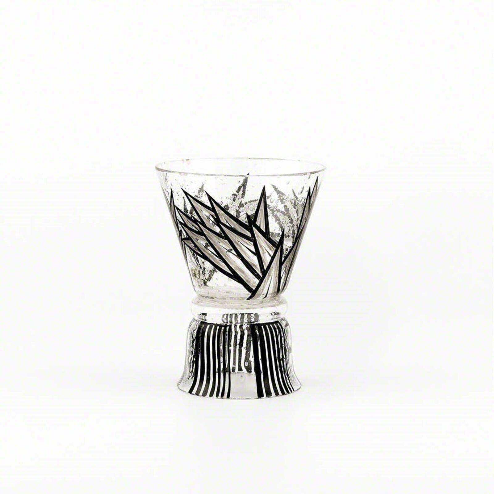 Artwork by Dagobert Peche, Goblet, Made of Colourless glass, painted black and grey 