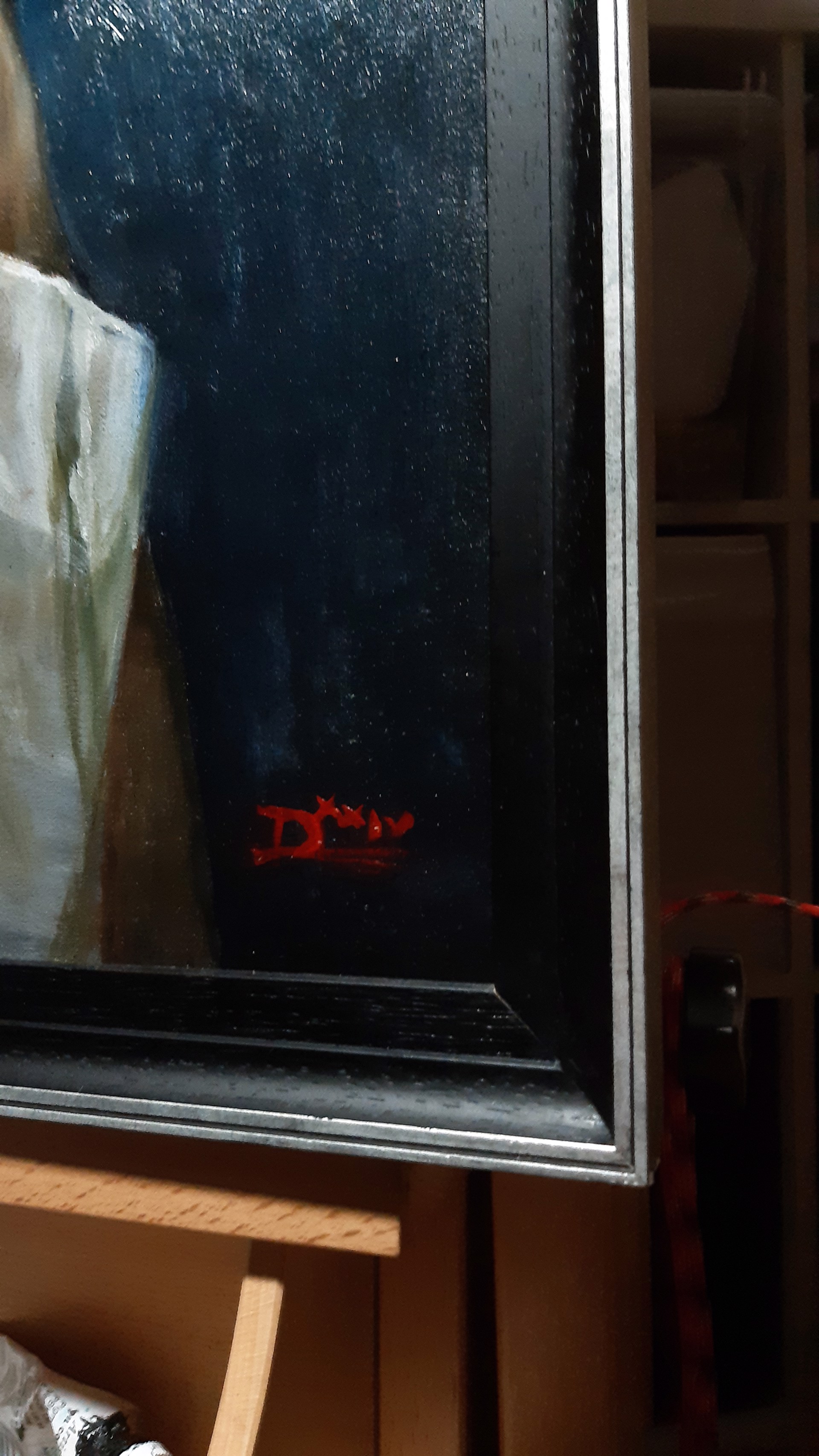 A painting of a woman sitting on a chair.