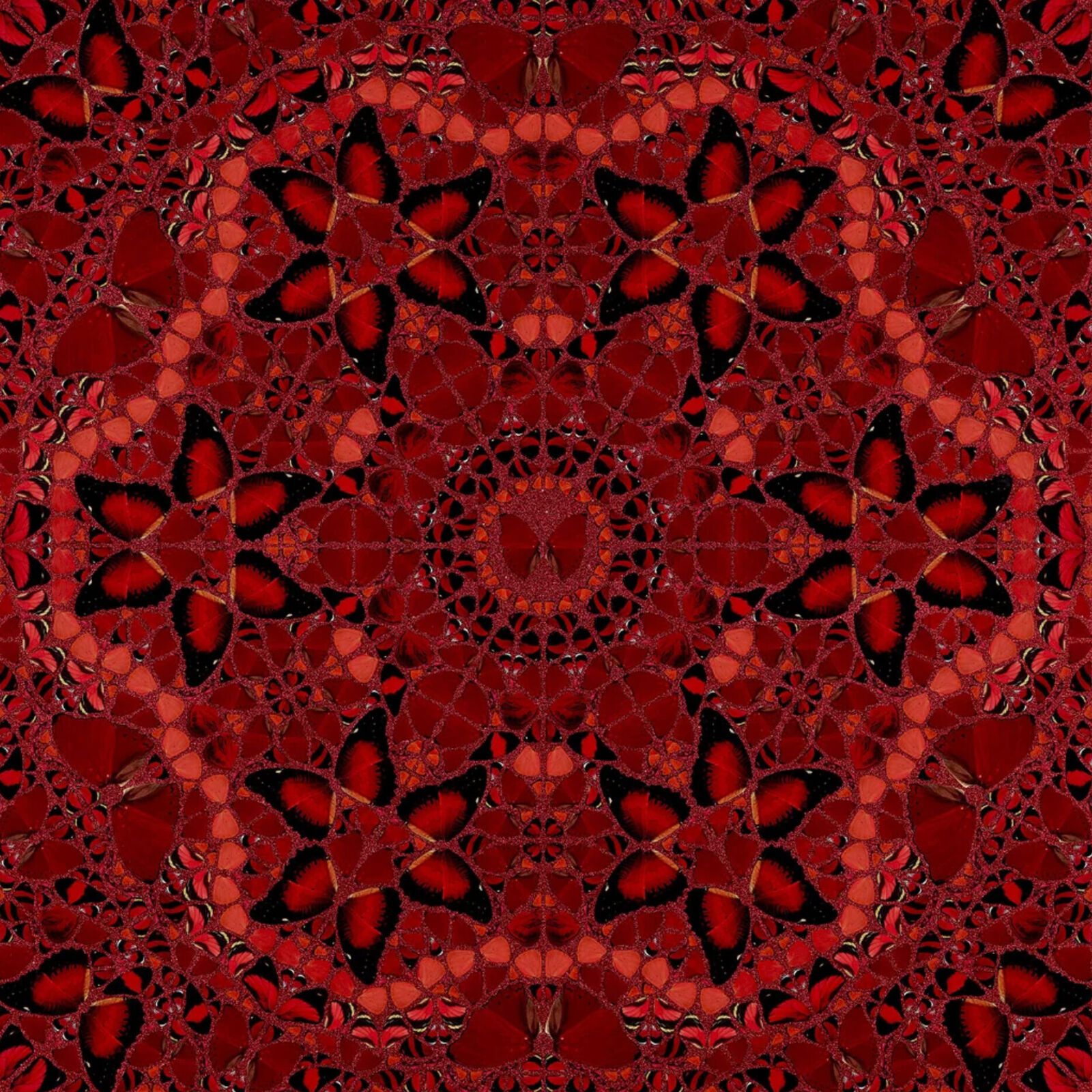 Artwork by Damien Hirst, Wu Zetian, Made of Laminated Giclee print on aluminium composite, screen printed with glitter 