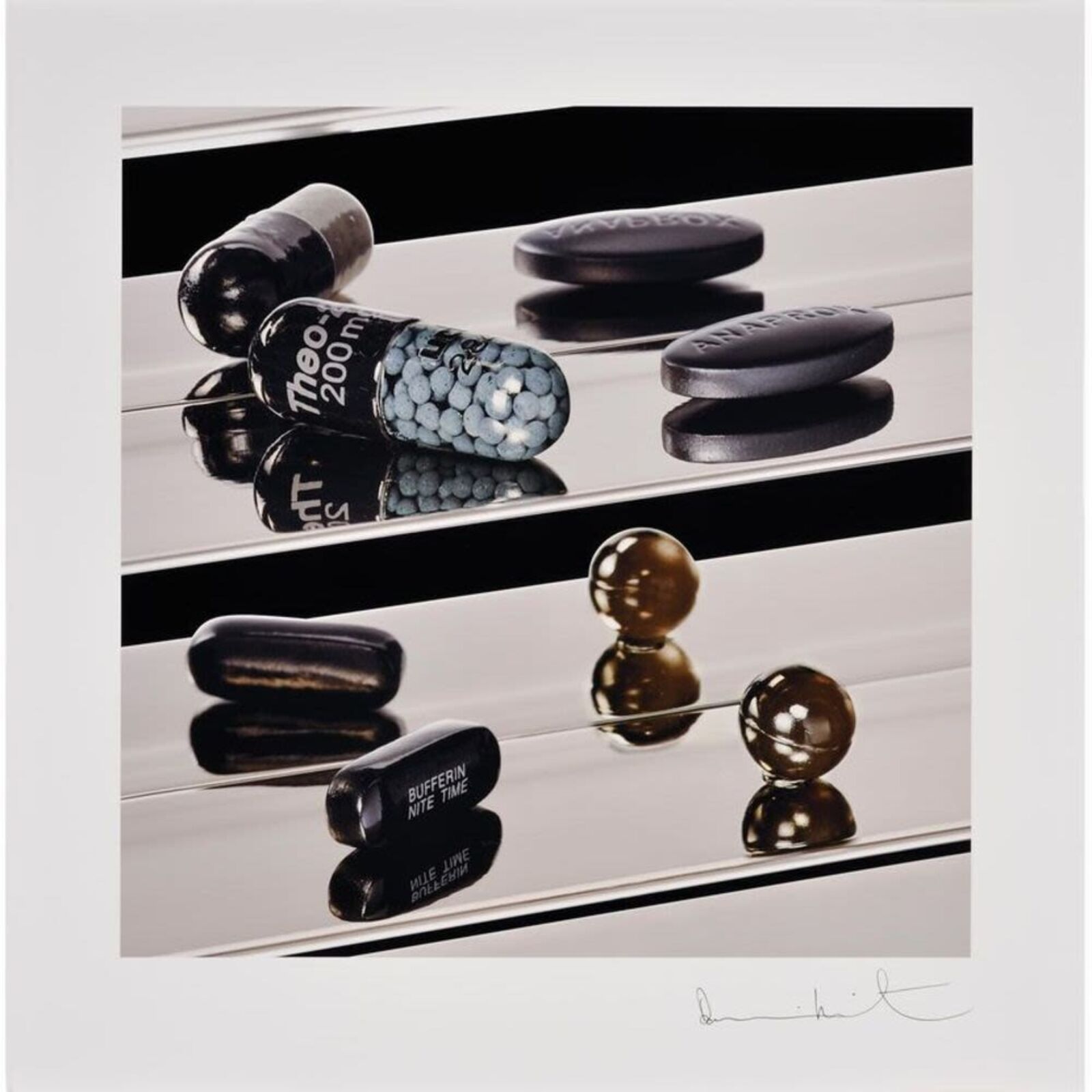 Artwork by Damien Hirst, Dark Black Heaven (Nite Time), Made of Inkjet Print, Glaze and Foilblock 