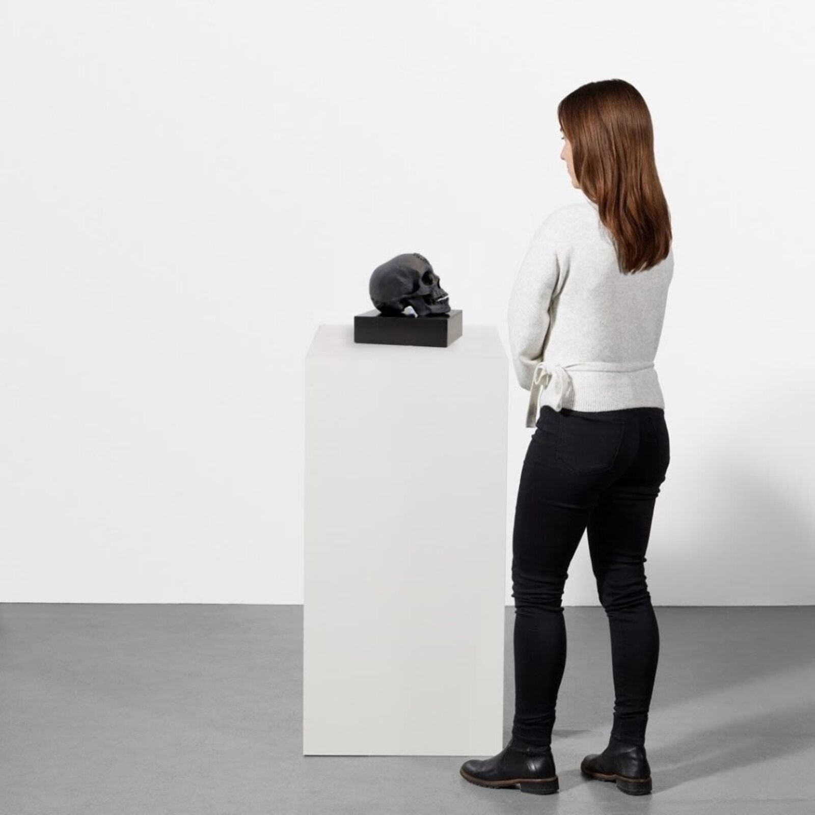 Artwork by Damien Hirst, Eternal Sleep (Black), Made of Crystal Sculpture on corian base (Lost wax) 