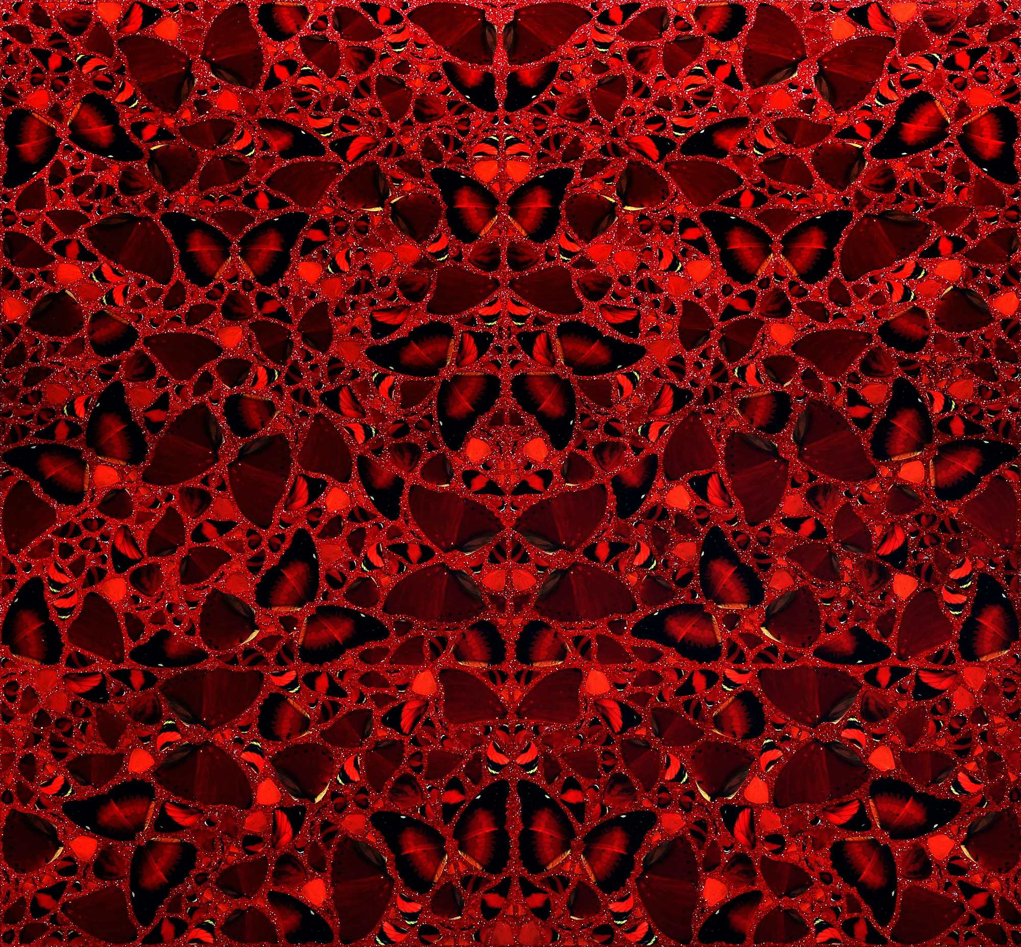 Artwork by Damien Hirst, THEODORA, Made of Giclée print on aluminium composite panel screen printed with glitter 