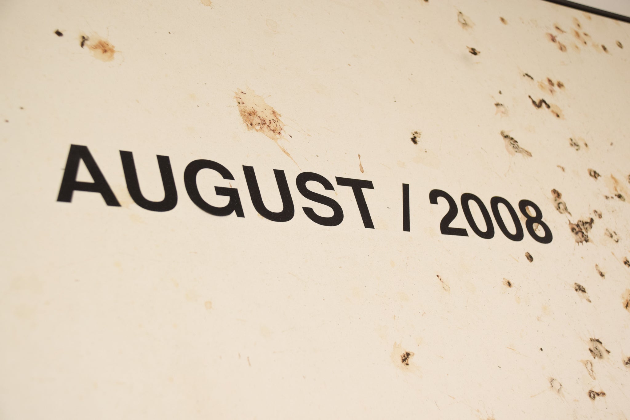 A picture of a book with the words August 2008 written on it.