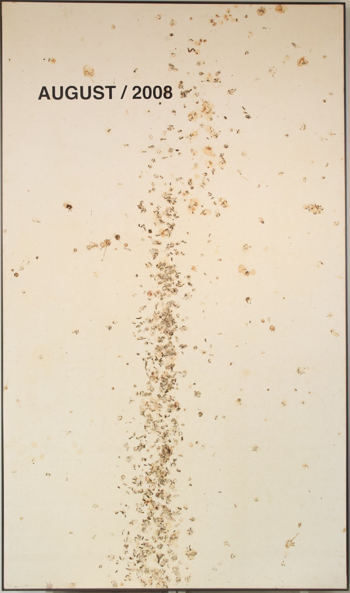 A picture of a book with the words August 2008 written on it.