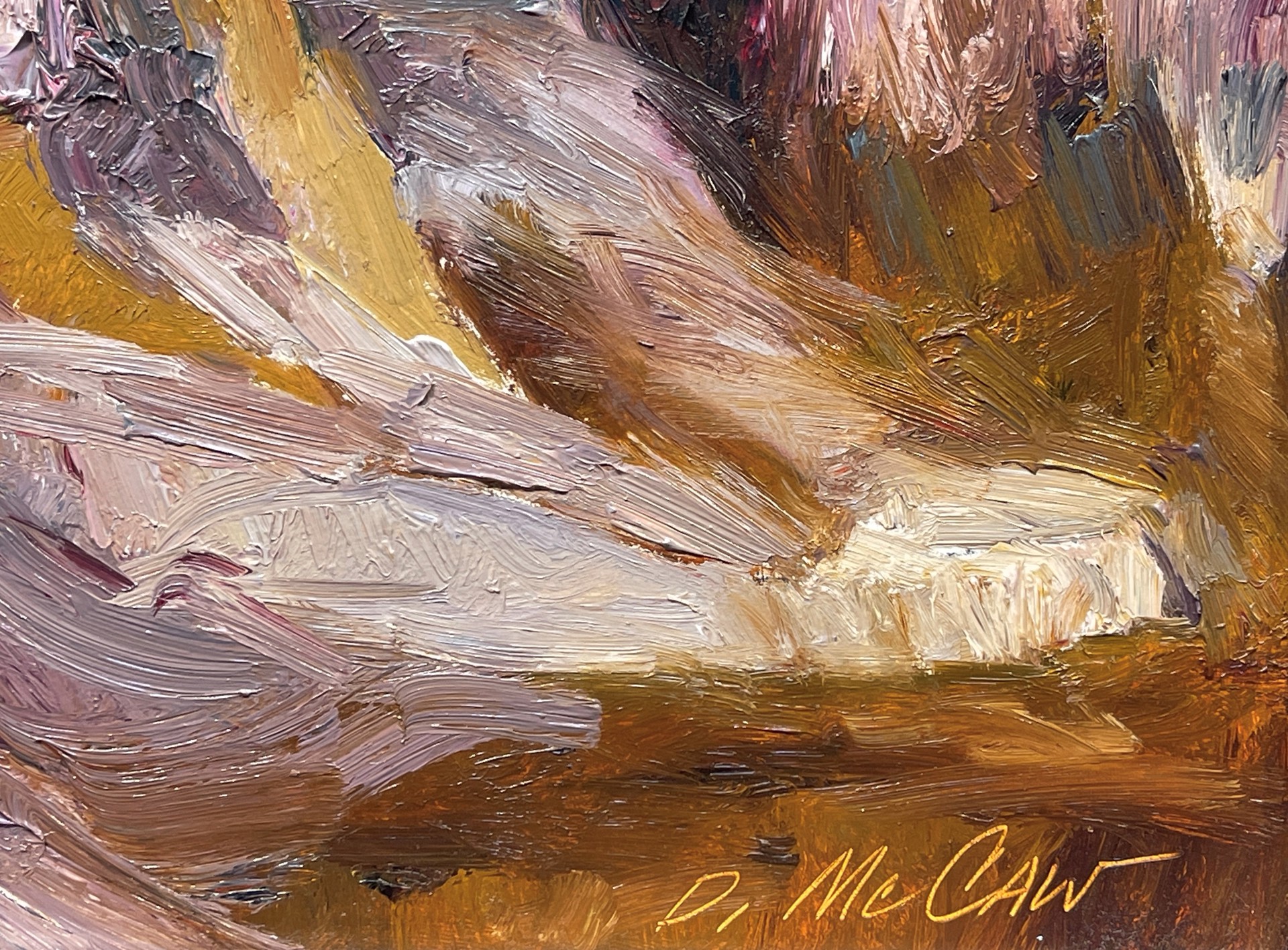 A painting of a woman sitting on a couch.