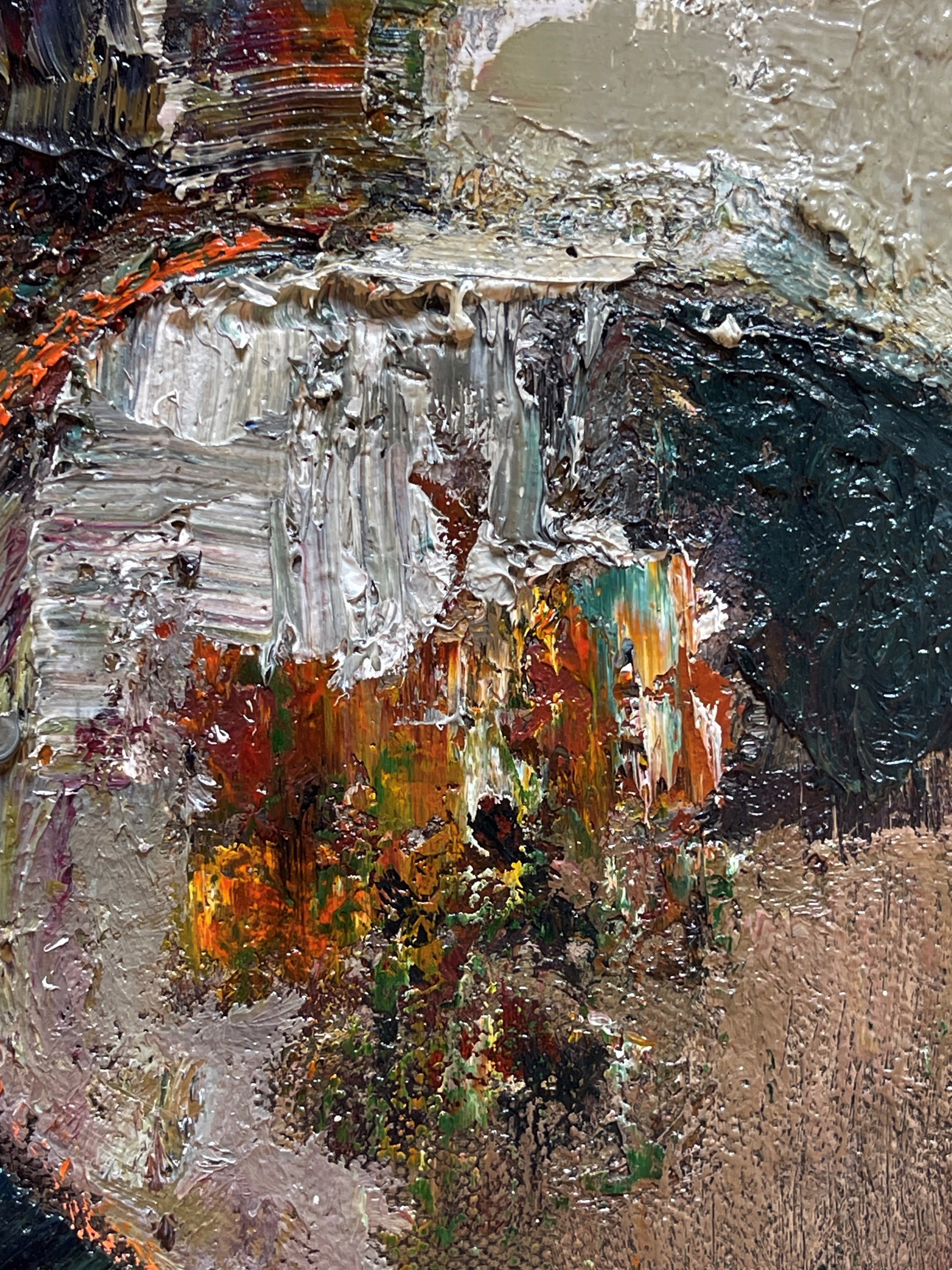 A painting of two people sitting on a couch.
