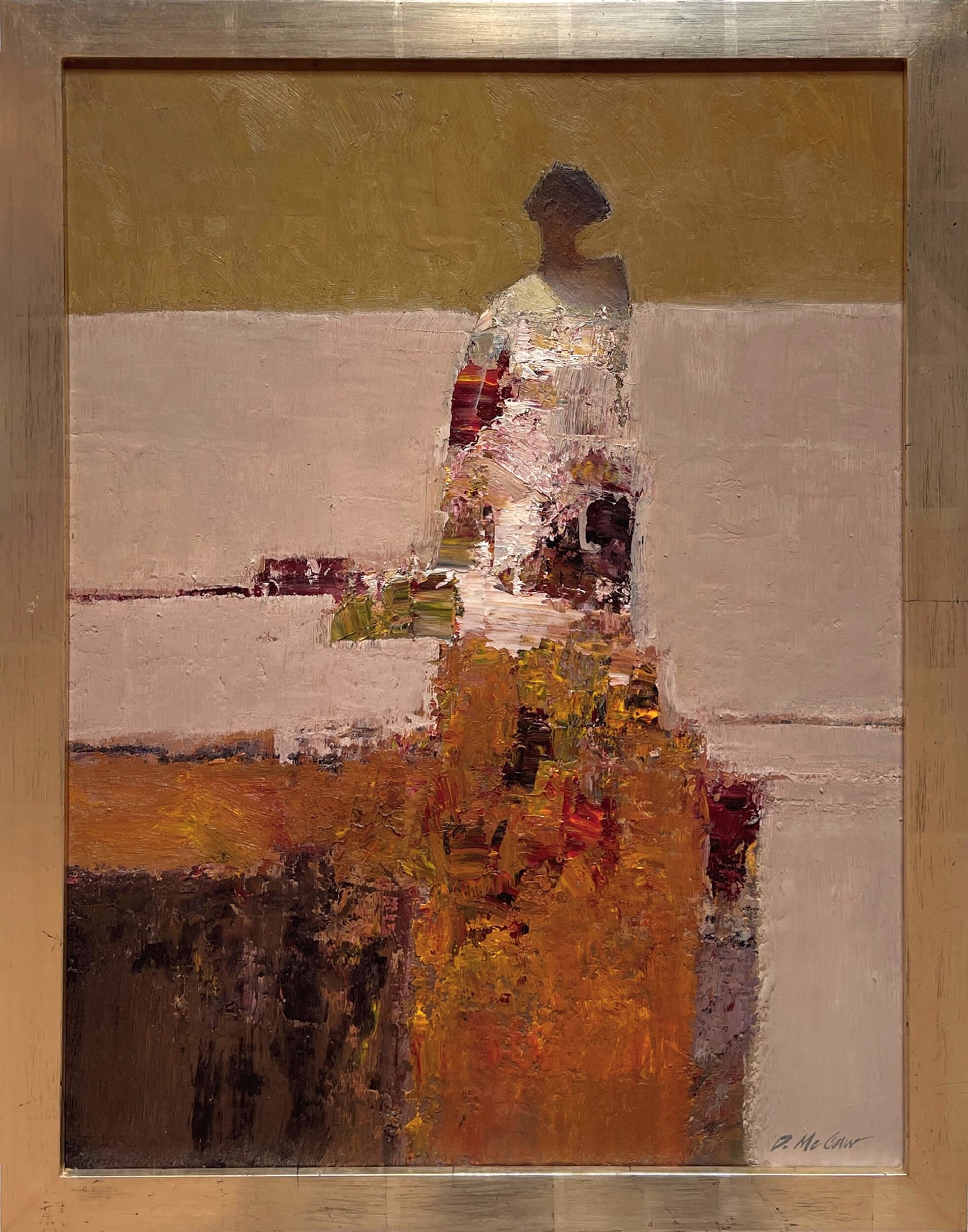 A painting of three people sitting at a table.