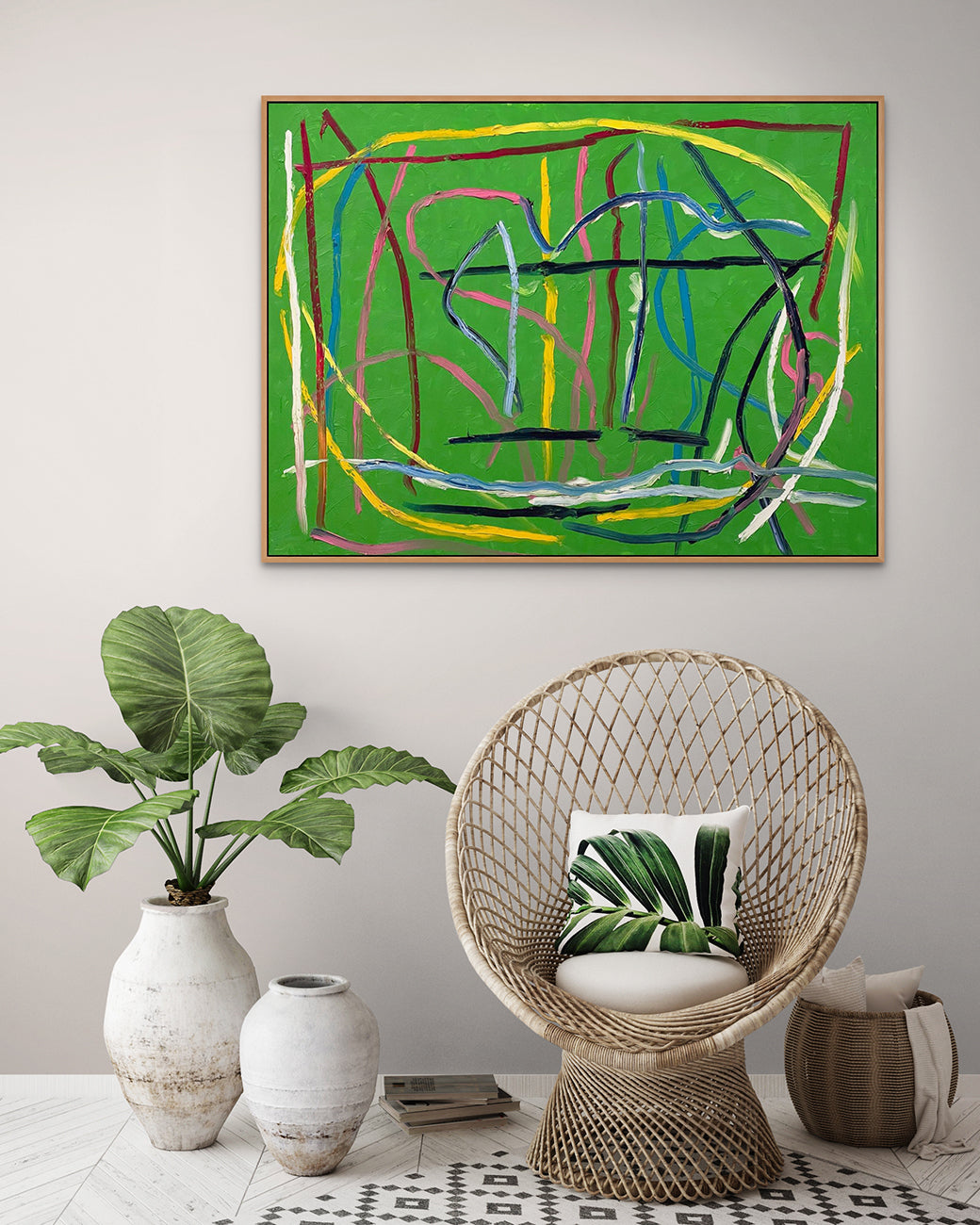 Artwork by Dana Gordon, Green City, Made of Oil on canvas 