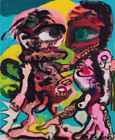 Artwork by Dana Schutz, Adversaries, Made of Full color digital archival print on Epson Hot Press Natural 330g/m2 