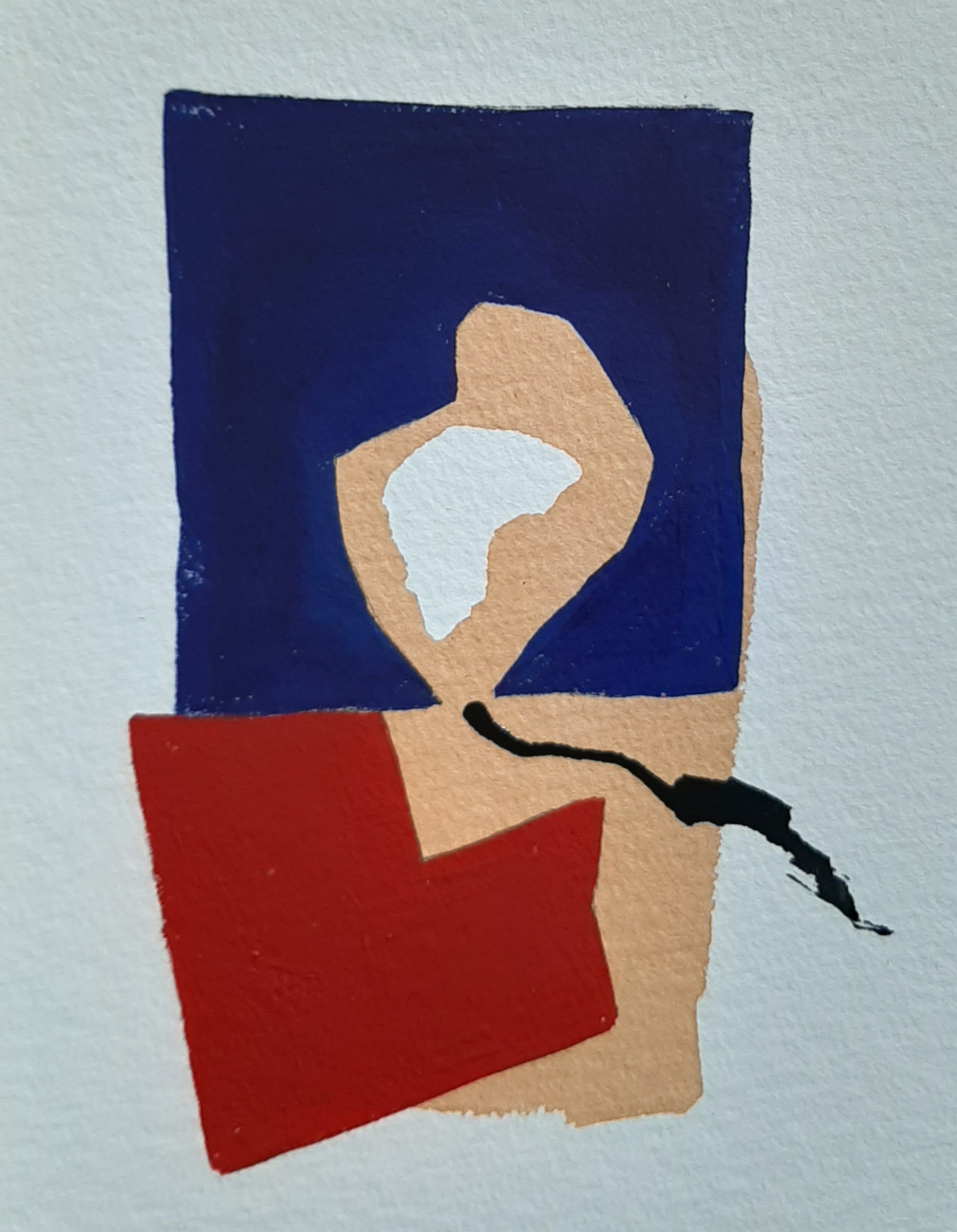 A painting of a woman sitting on a red chair.