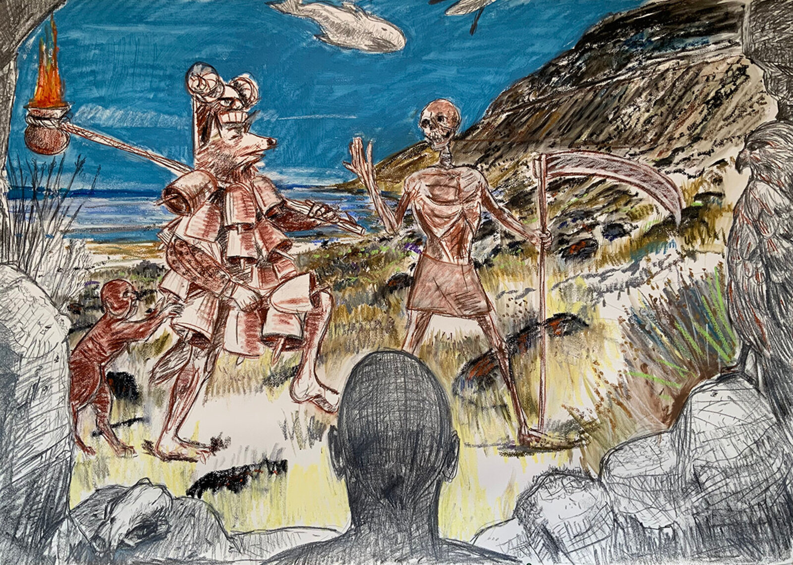 Coyote’s Travels: The Fool and Death by Daniel Duford, 2024