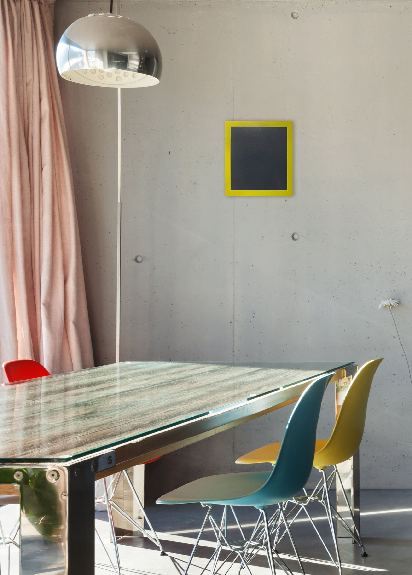 Artwork by Daniel Göttin, 2003 Untitled 3, Made of Acrylic on cotton fabric on MDF 