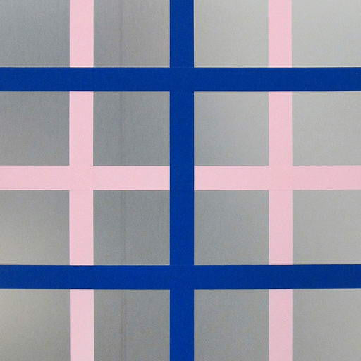 Artwork by Daniel Göttin, Double Grid 4, 2016, Made of Adhesive tape on anodized aluminum 