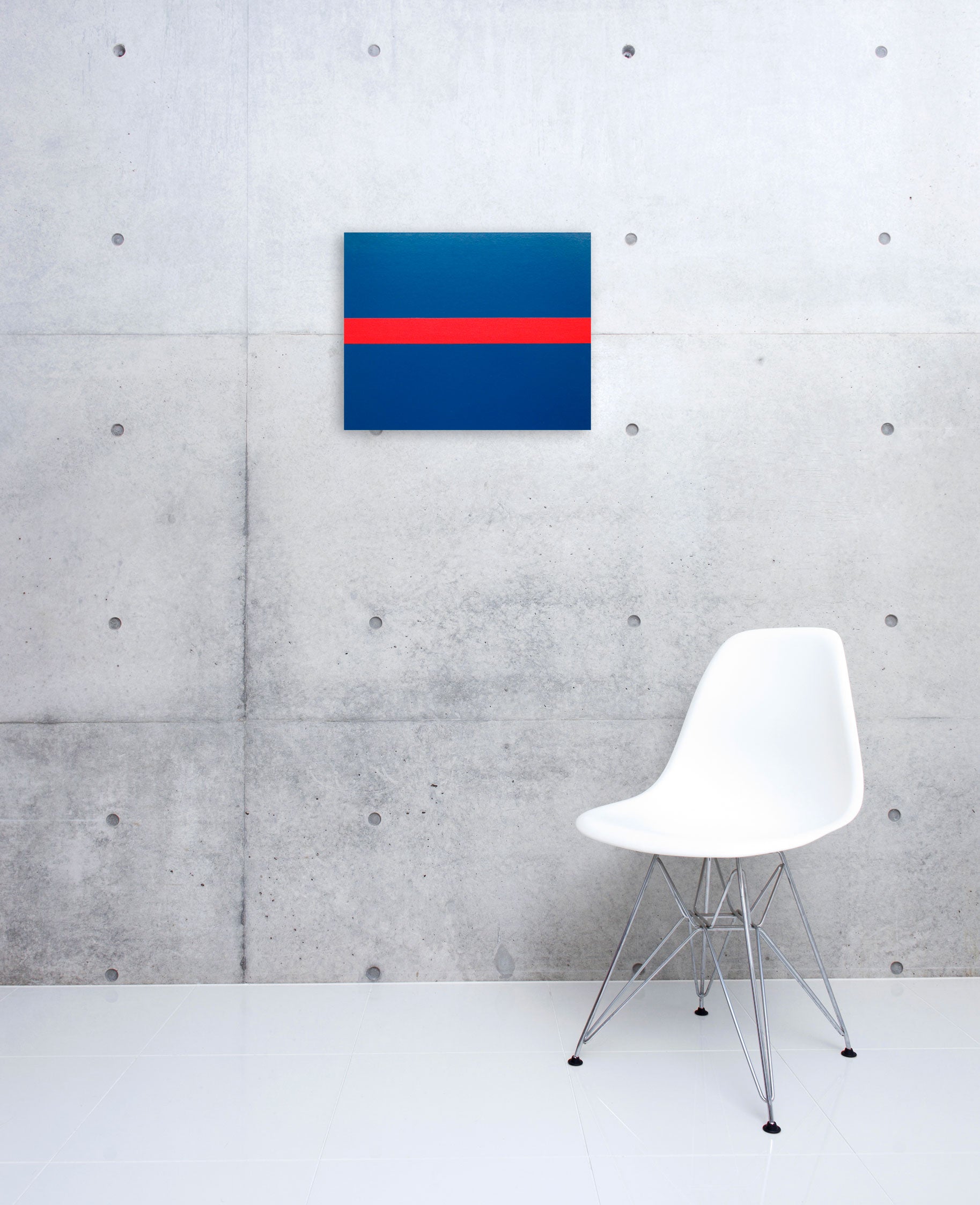 Artwork by Daniel Göttin, Untitled 1 2001, Made of Adhesive tape, acrylic, lacquer, cardboard, on MDF 