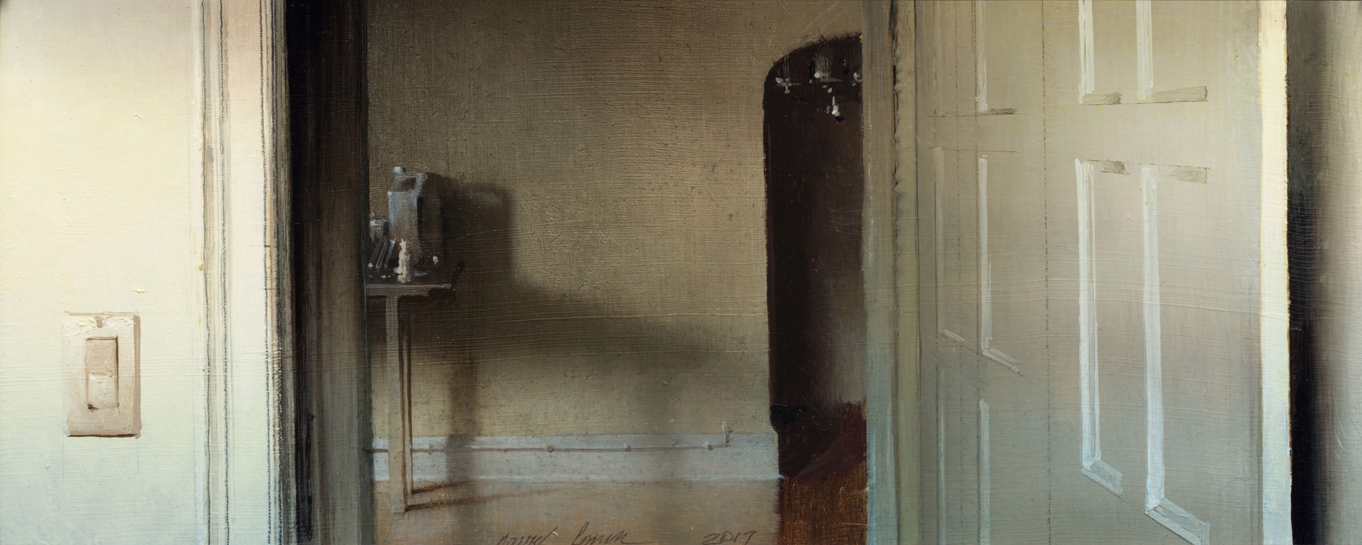A quiet interior scene with muted tones and a sense of stillness.