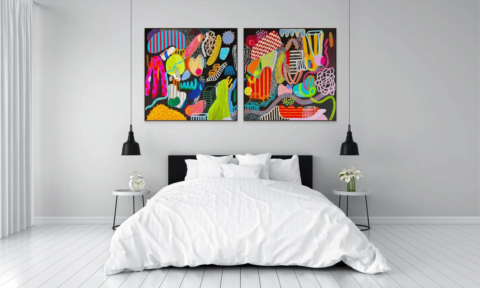 Artwork by Daniela Marin, Creation I, Made of Mixed media - acrylic, oil pastels, gouache on cotton canvas 