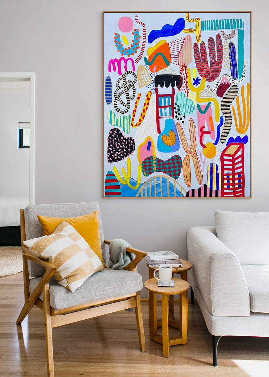 Artwork by Daniela Marin, Paradiso I, Made of Acrylic and Gouache on canvas 