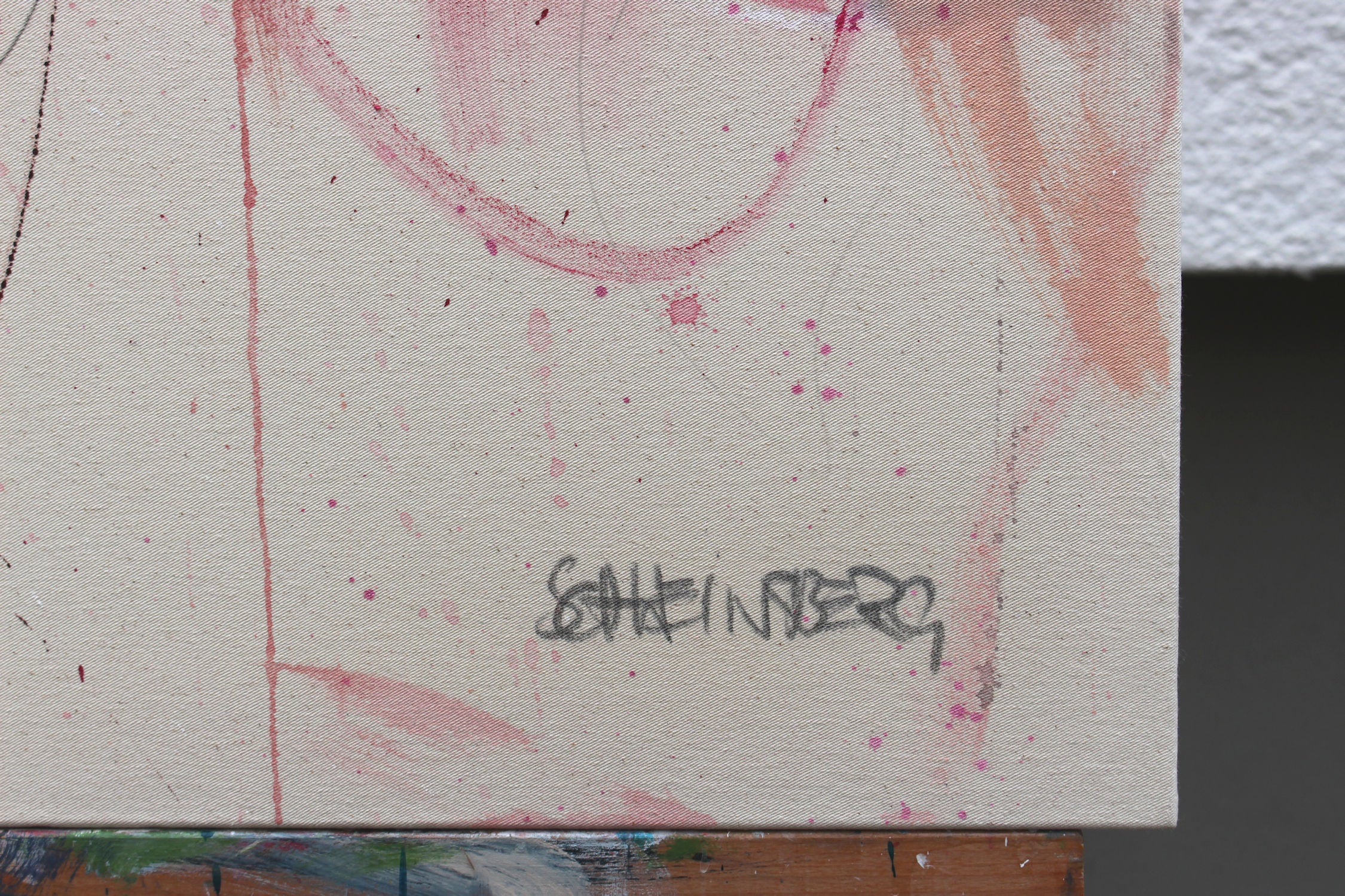 Artwork by Daniela Schweinsberg, Choose Love III, Made of Mixed Media on raw canvas 