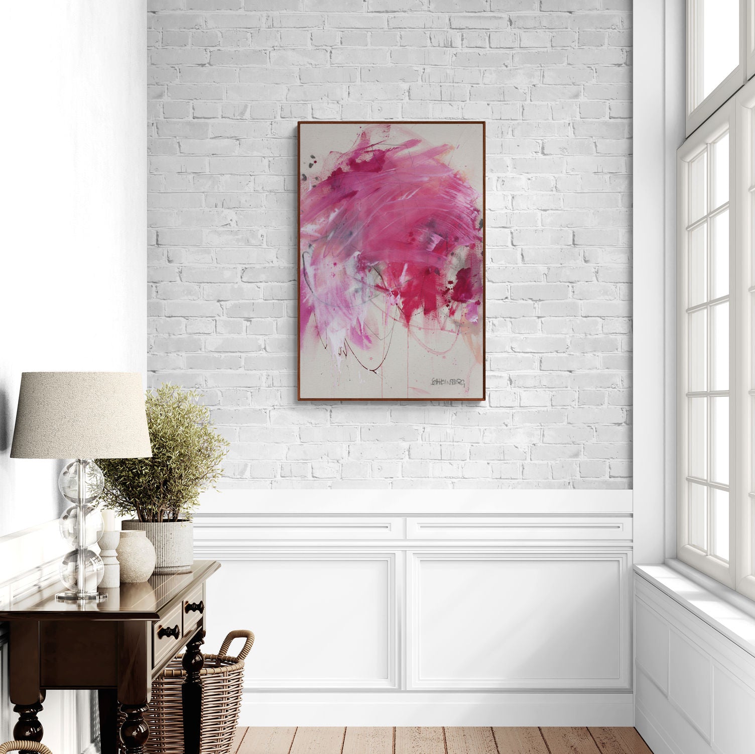 Artwork by Daniela Schweinsberg, Choose Love III, Made of Mixed Media on raw canvas 